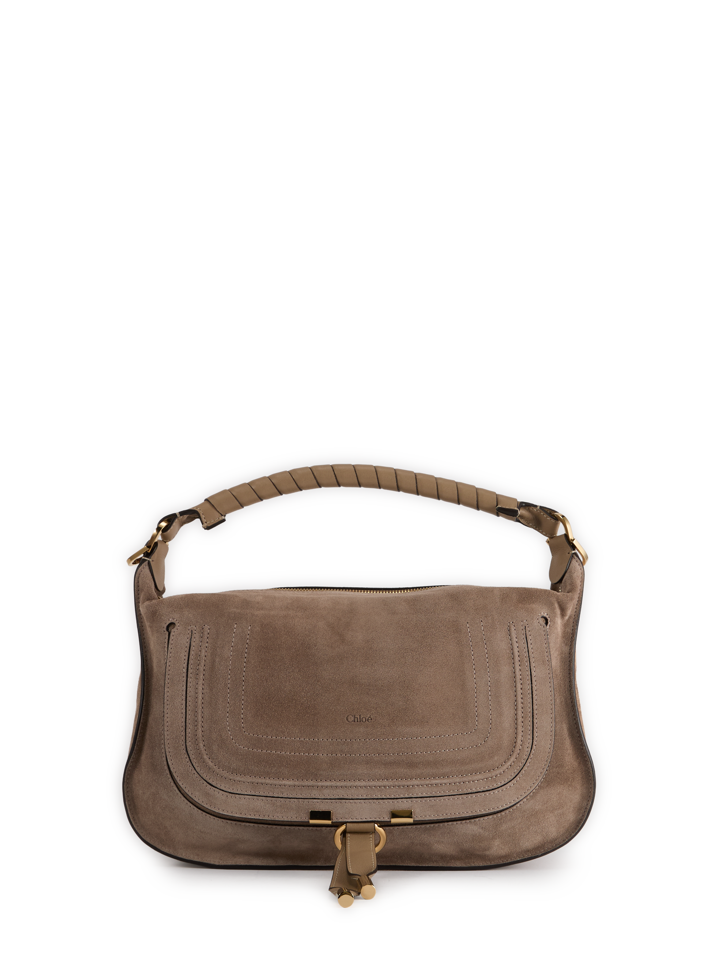 Small Marcie shoulder bag in beautiful suede leather CHLOÉ Grey