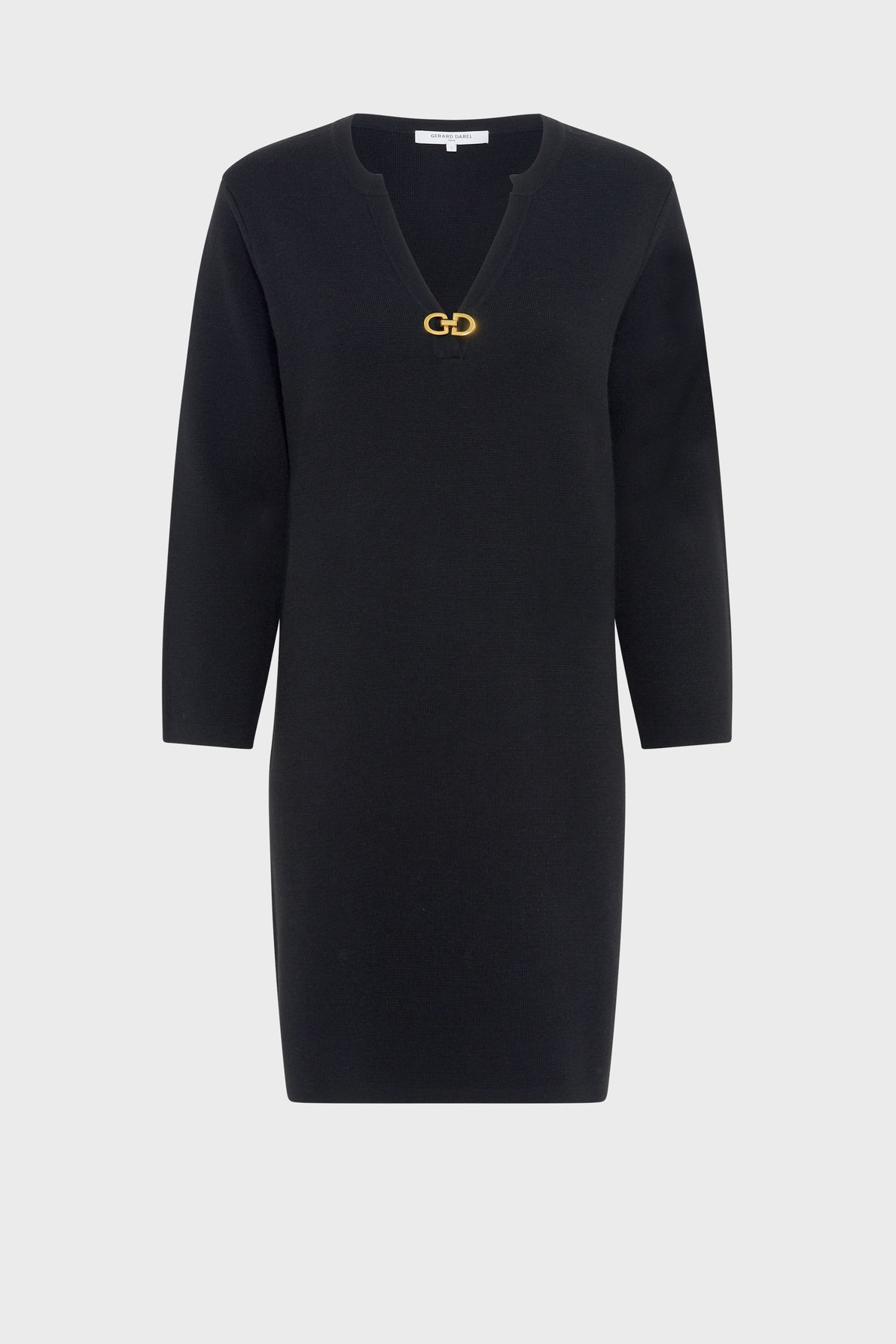 Robe Noire Crêpe Napoli Par Gerard Darel - Taille 38 (équivalent UK 10) - Parfaite Pour Le Bureau Ou Un Dîner Chic
