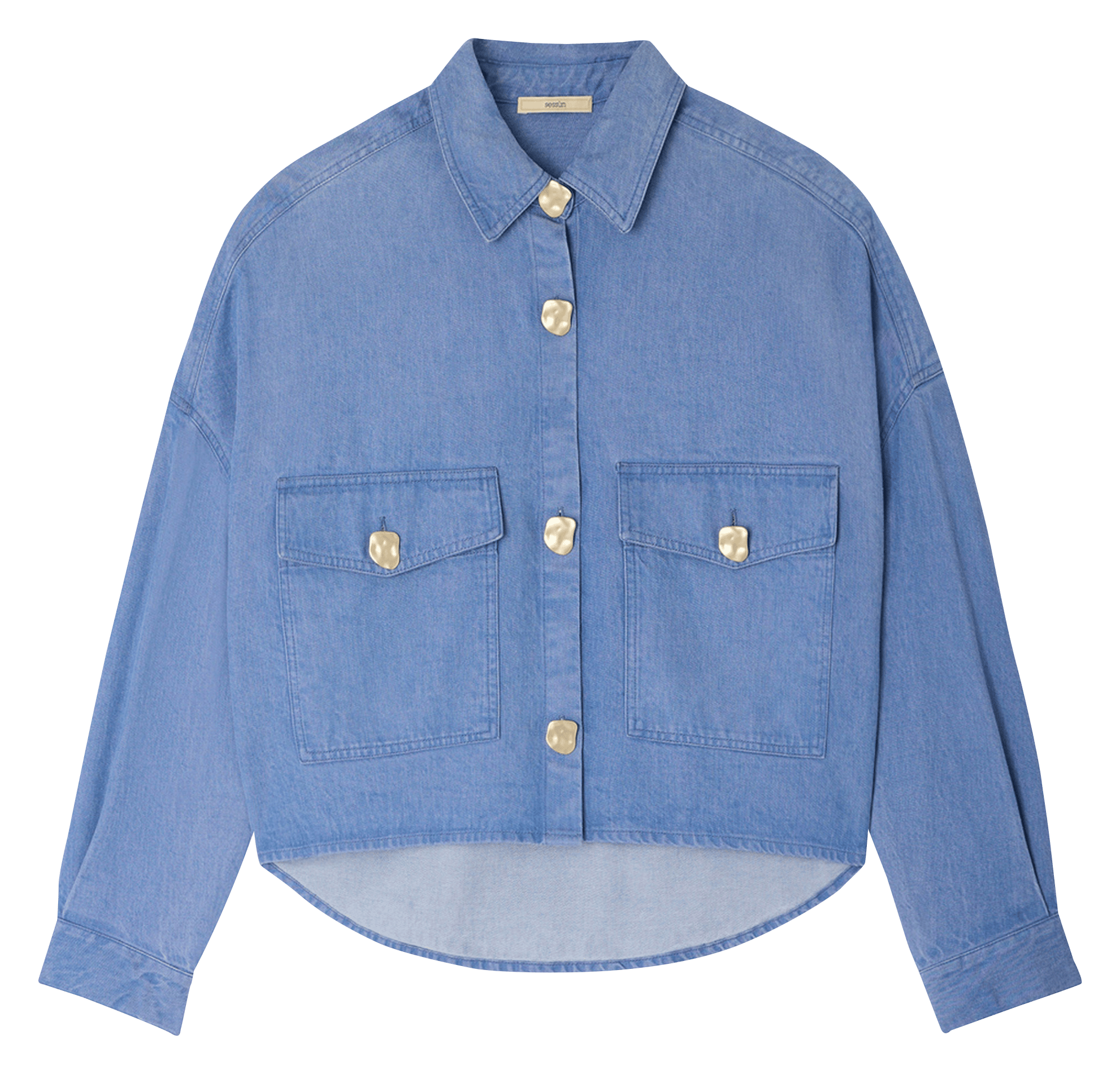 Chemise oversize col classique Balanca blue SESSUN Bleu