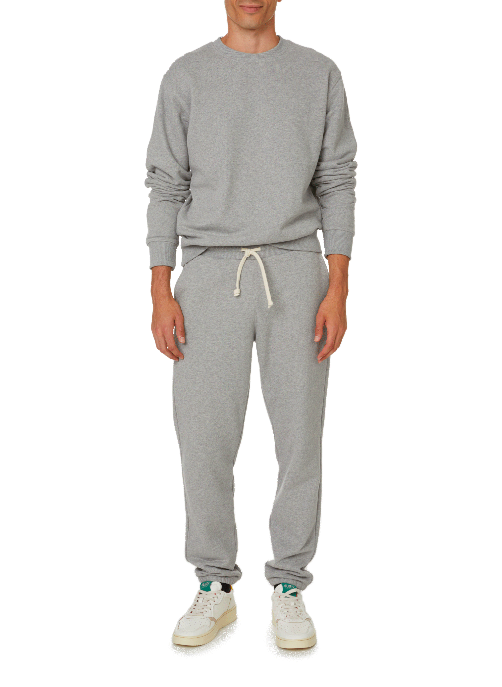 Sweatshirt col rond en coton SAISON 1865 Gris