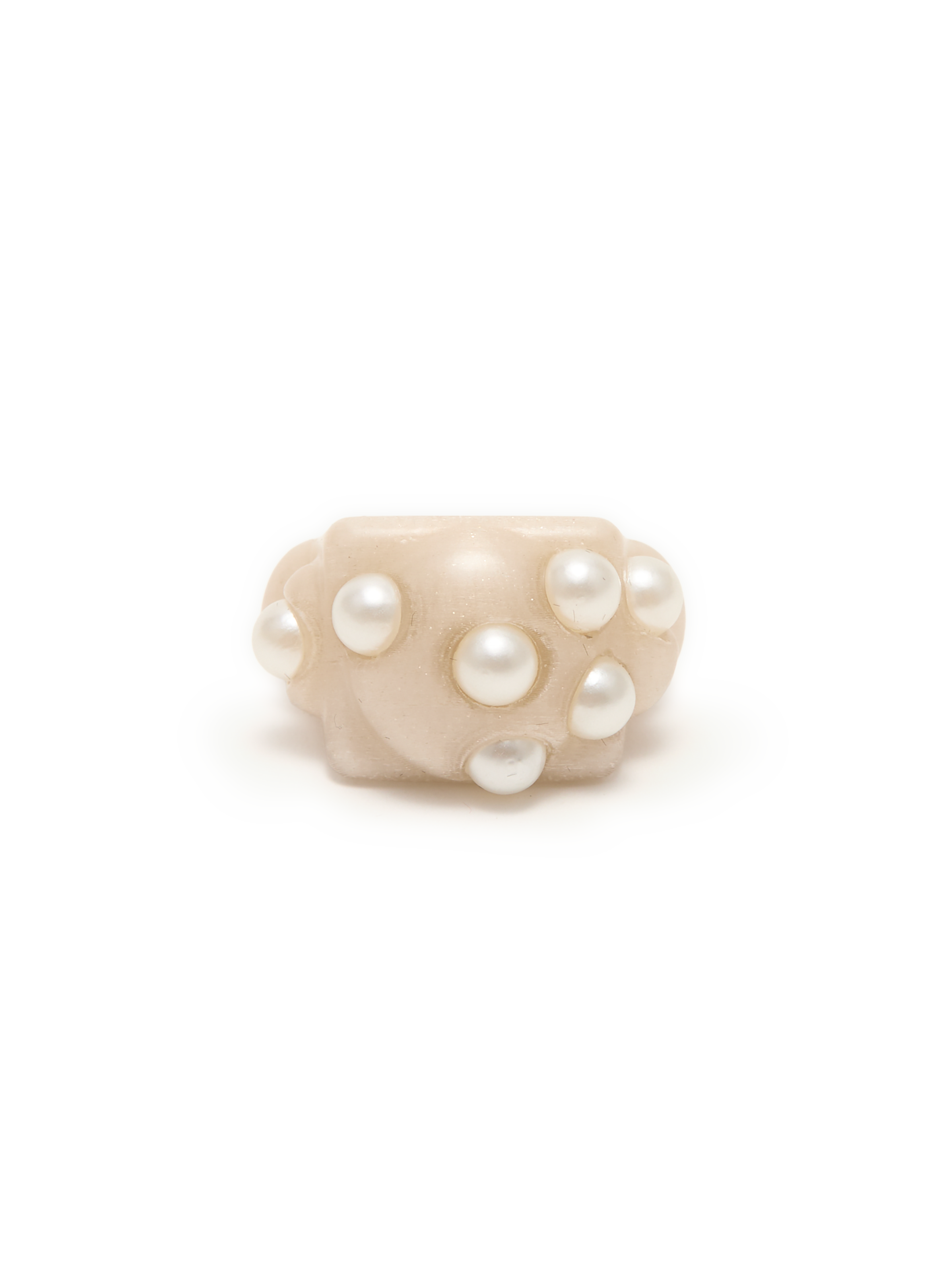 Studded Ring LA MANSO White