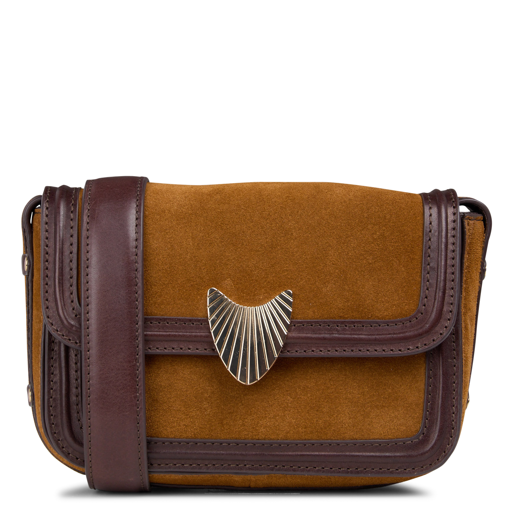 Sac bandoulière en cuir leonard mini MAISON 123 Beige