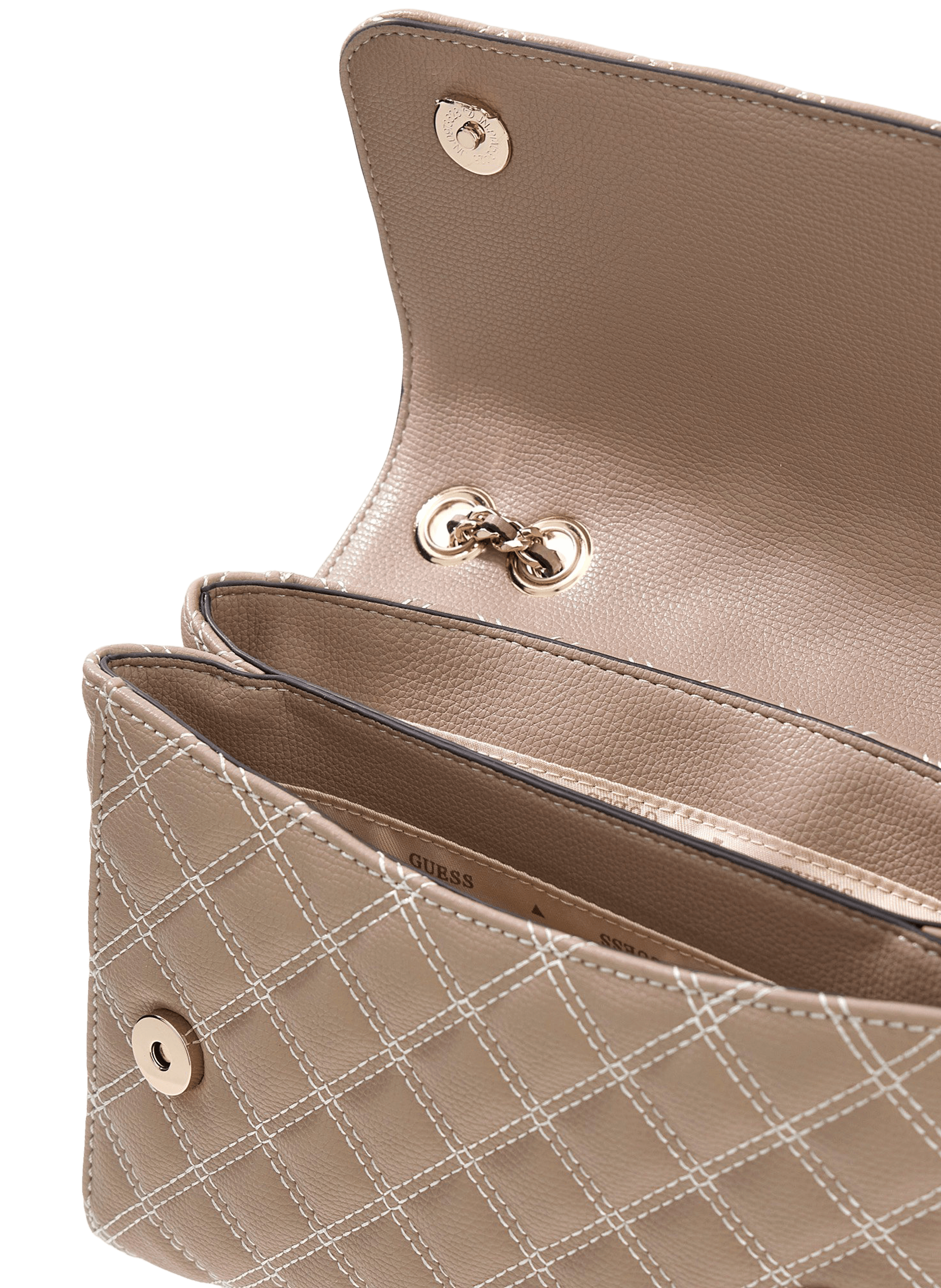 Quilted Giully Shoulder Bag GUESS Brown