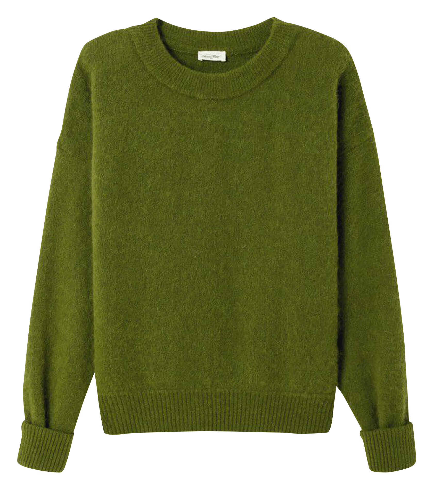 Pull ample col rond en laine mélangée vitow AMERICAN VINTAGE Vert