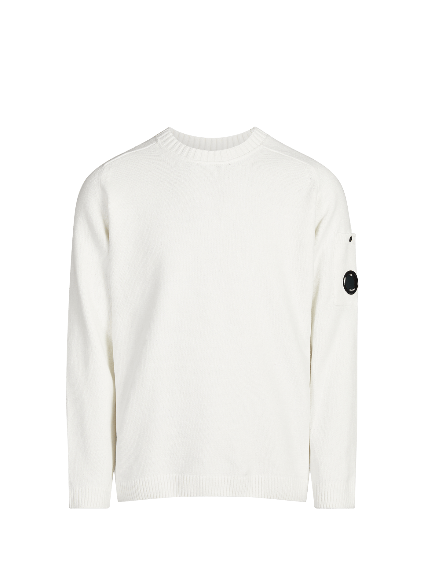 Sweat col rond en coton CP COMPANY Blanc