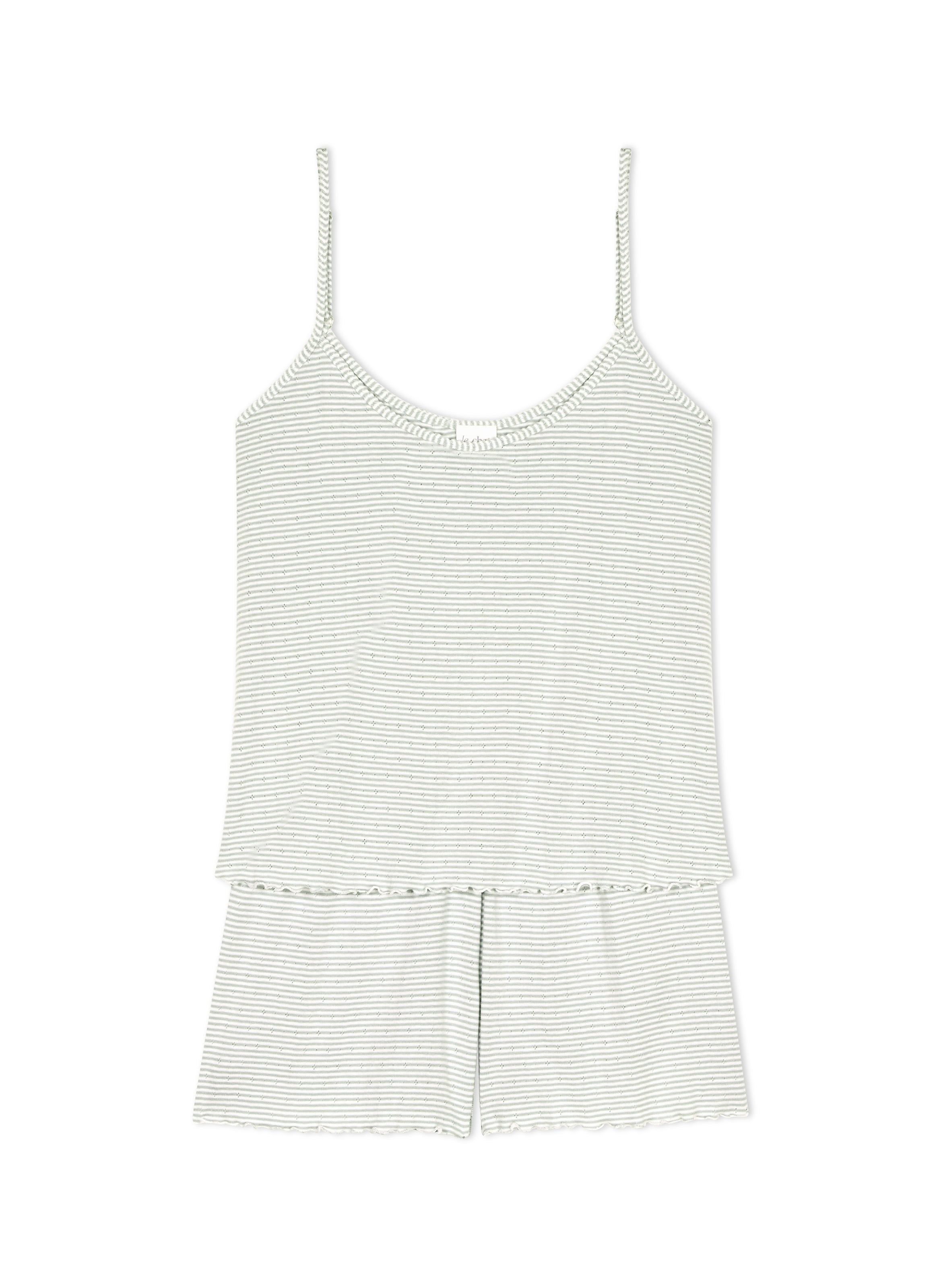 Pyjama short en coton matcha 200 LE CHAT Multicolore