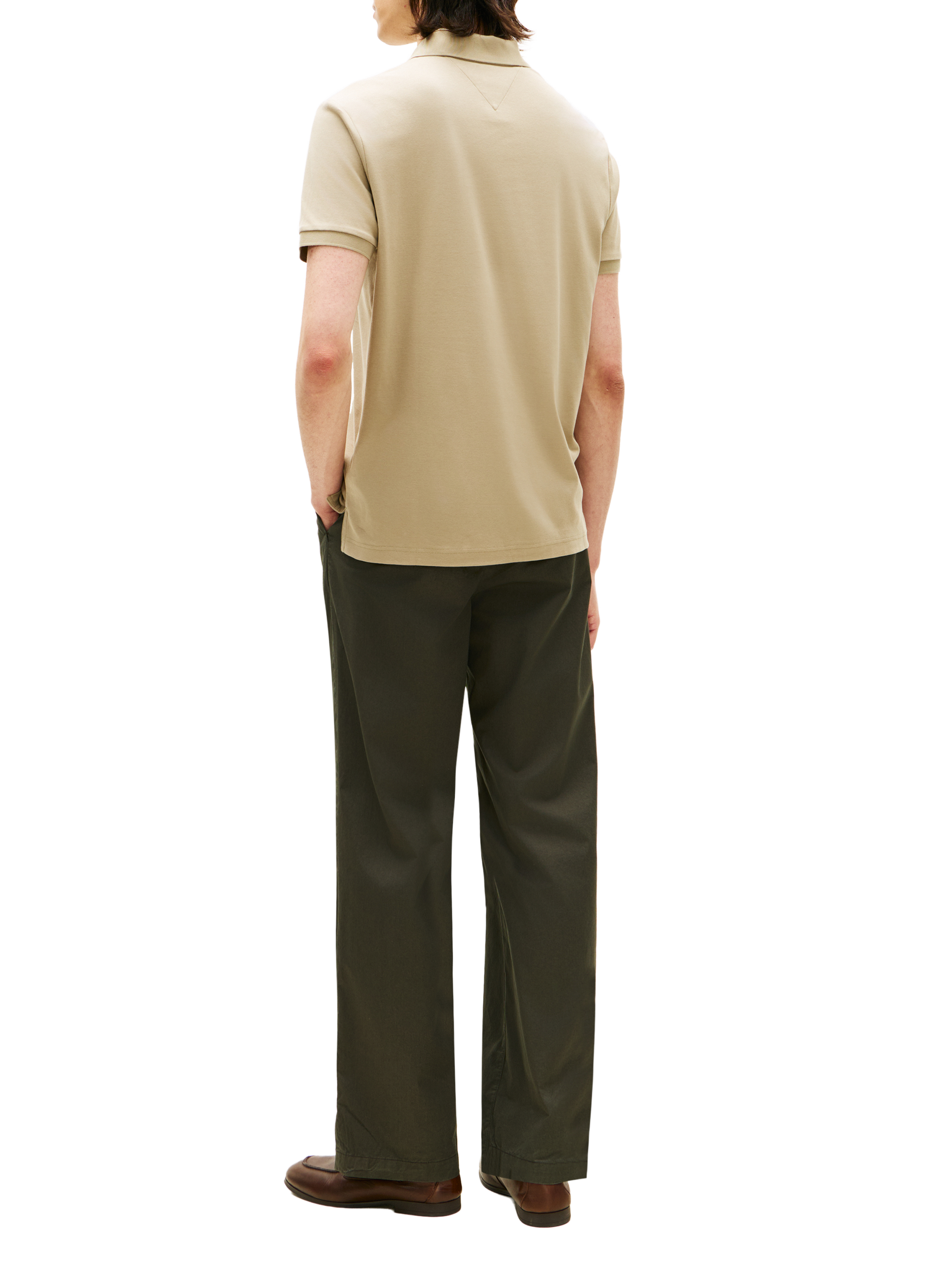 Polo en coton TOMMY HILFIGER Beige