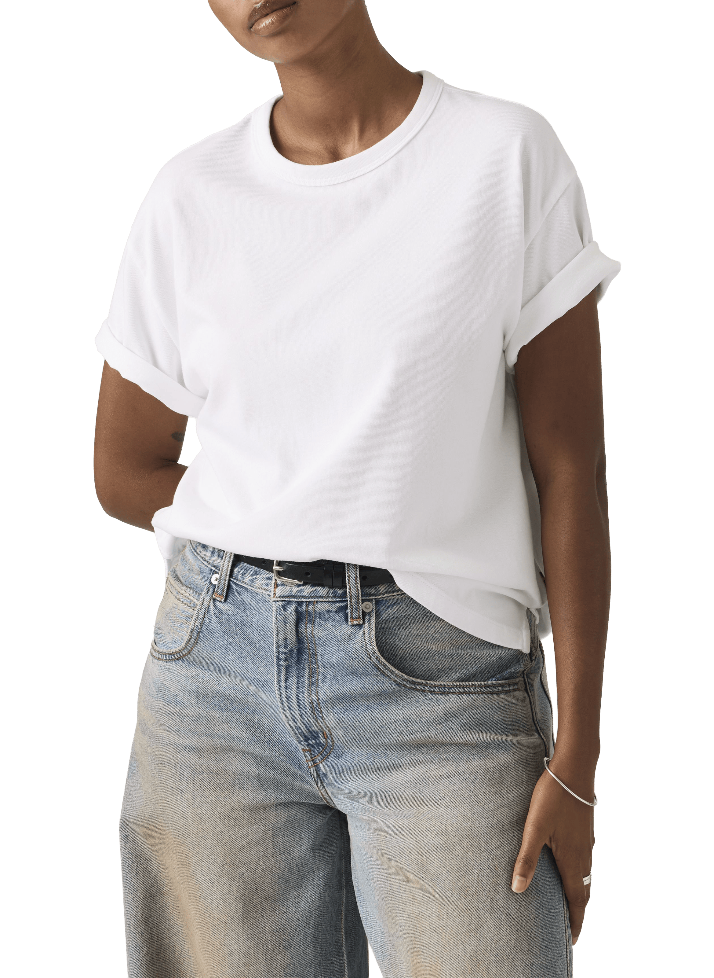 T-shirt manches courtes droit en coton LEVI'S Blanc