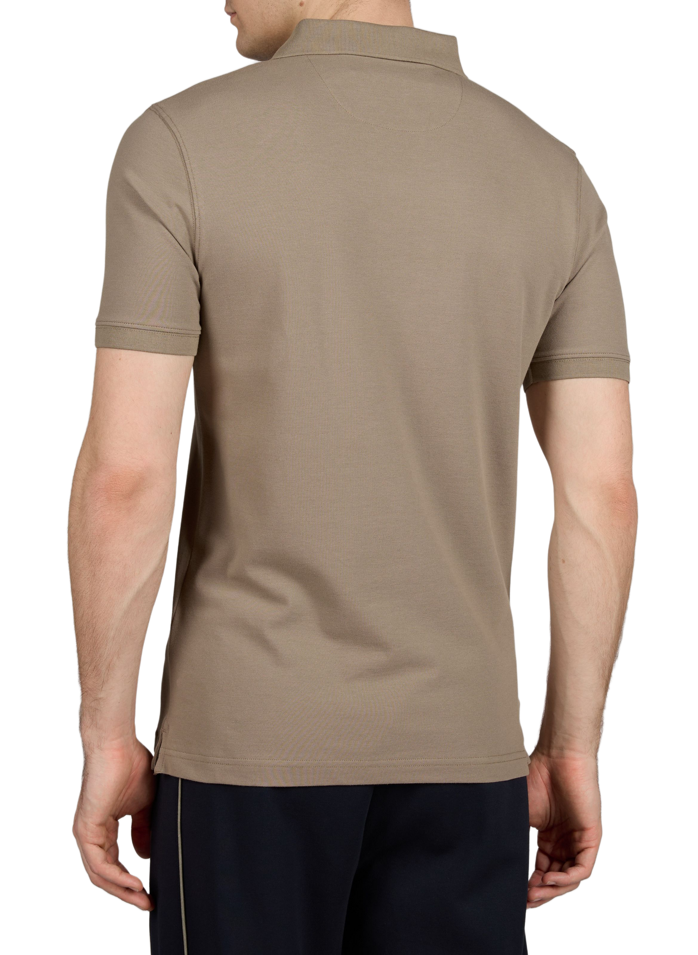 Short-sleeved polo shirt in blended cotton EDEN PARK Beige