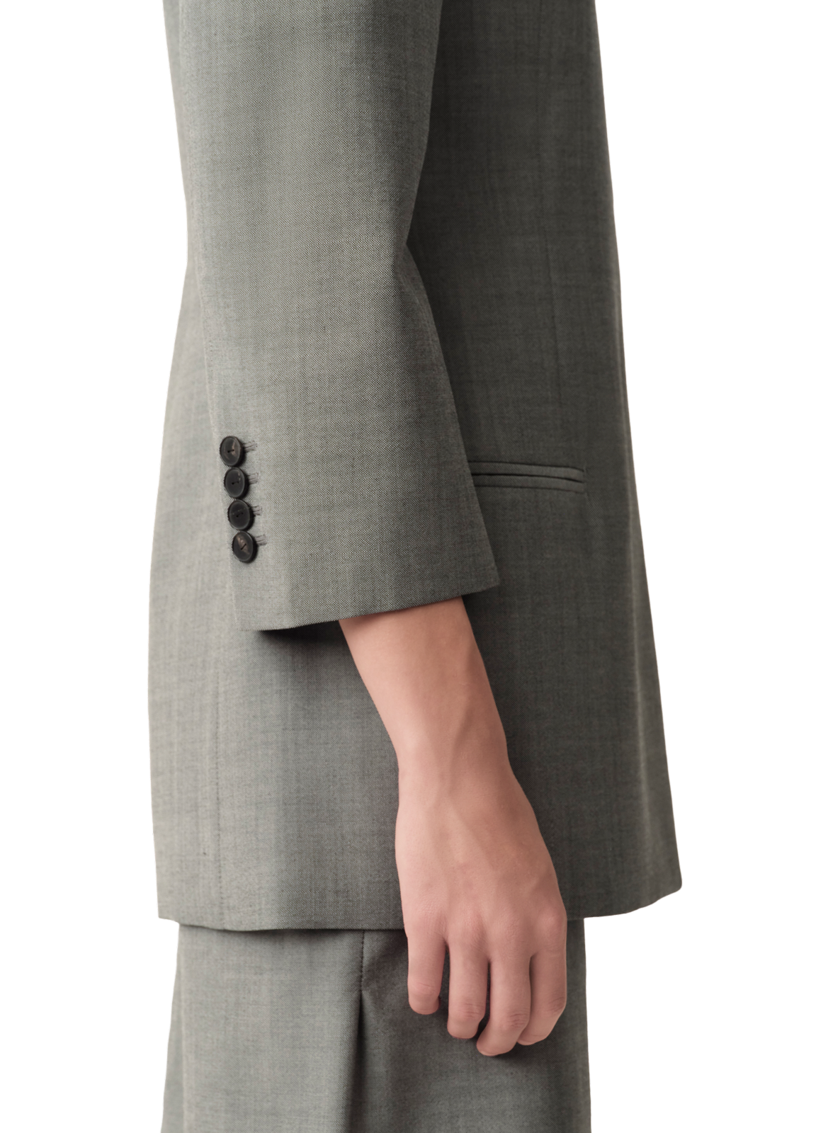 Veste blazer Parker en laine Calvin Klein Collection Gris