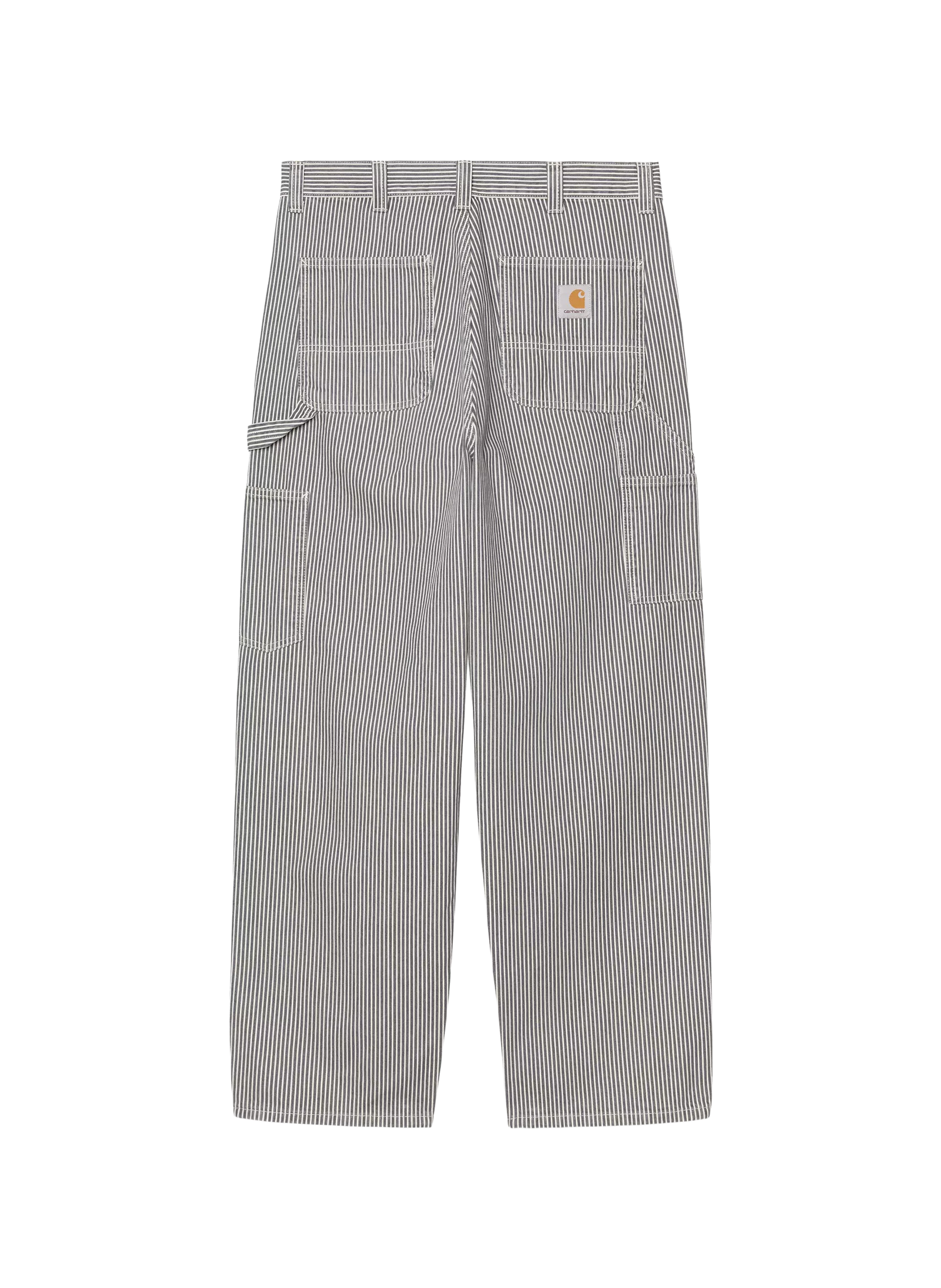 Wide-leg cotton striped trousers CARHARTT WIP Blue