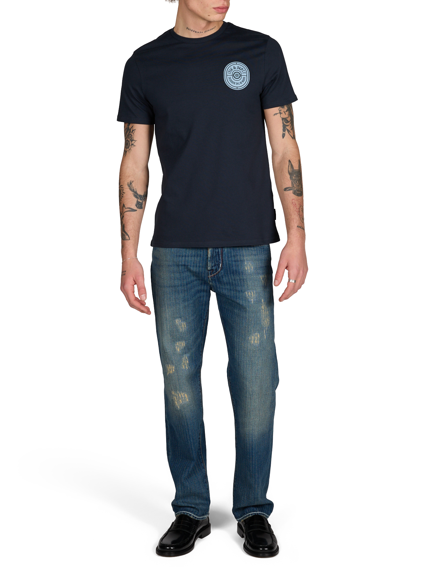 Cotton Logo T-shirt LYLE & SCOTT Blue