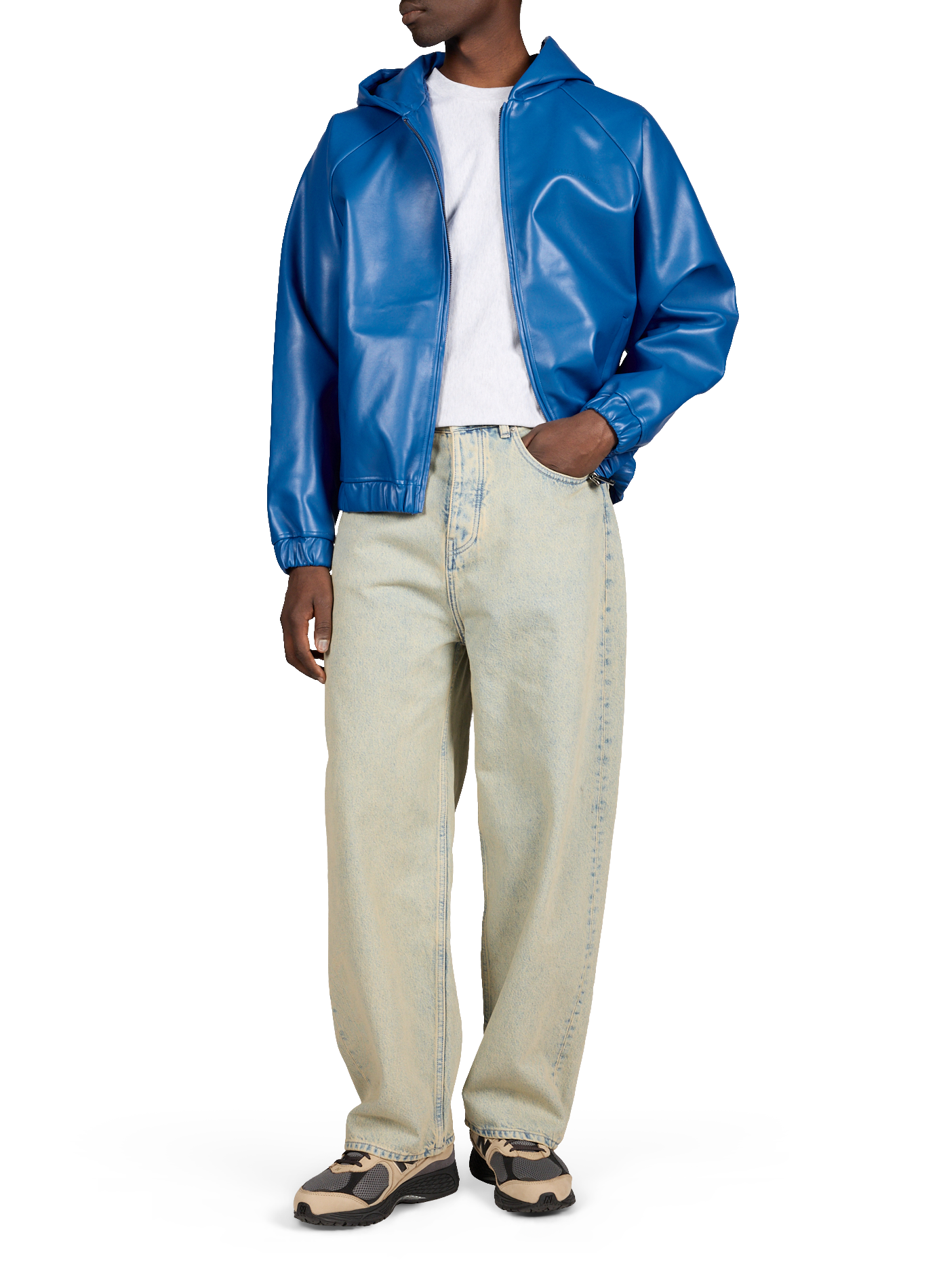 Solid Hooded Zip-Up Jacket DAILY PAPER Blue