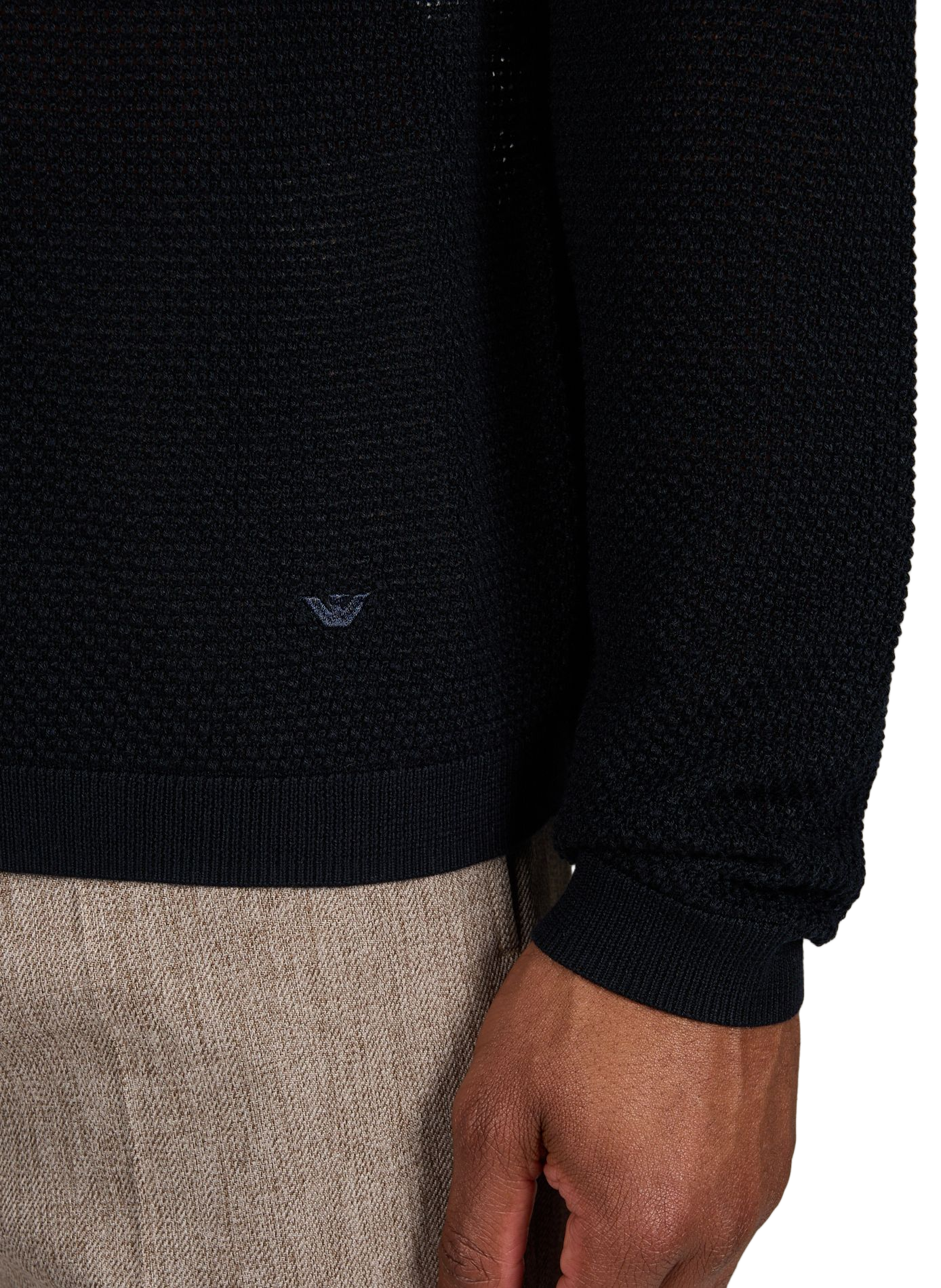 Maglione a maglia girocollo EMPORIO ARMANI Blu