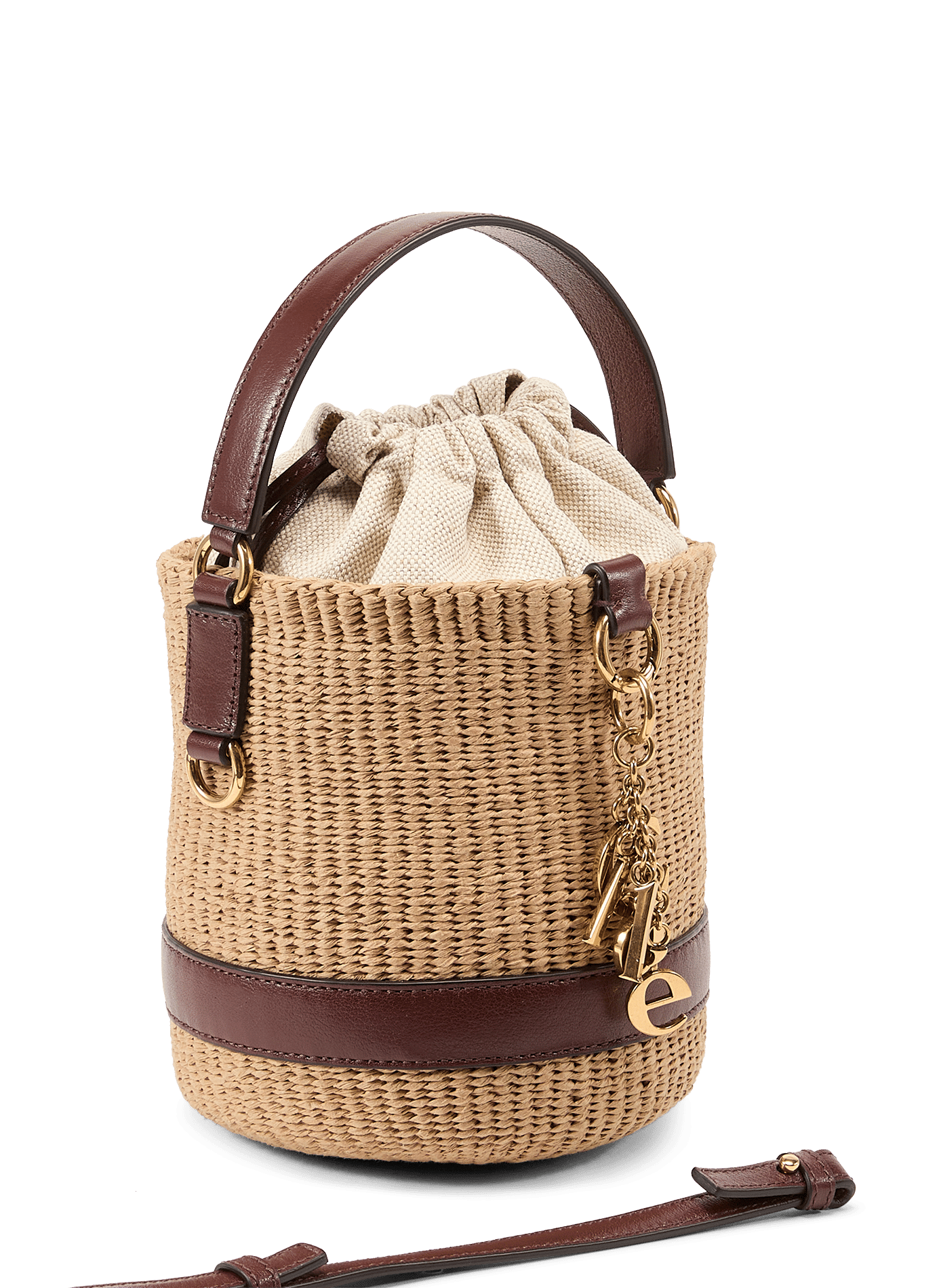 Chloé Charms raffia basket bag CHLOÉ White