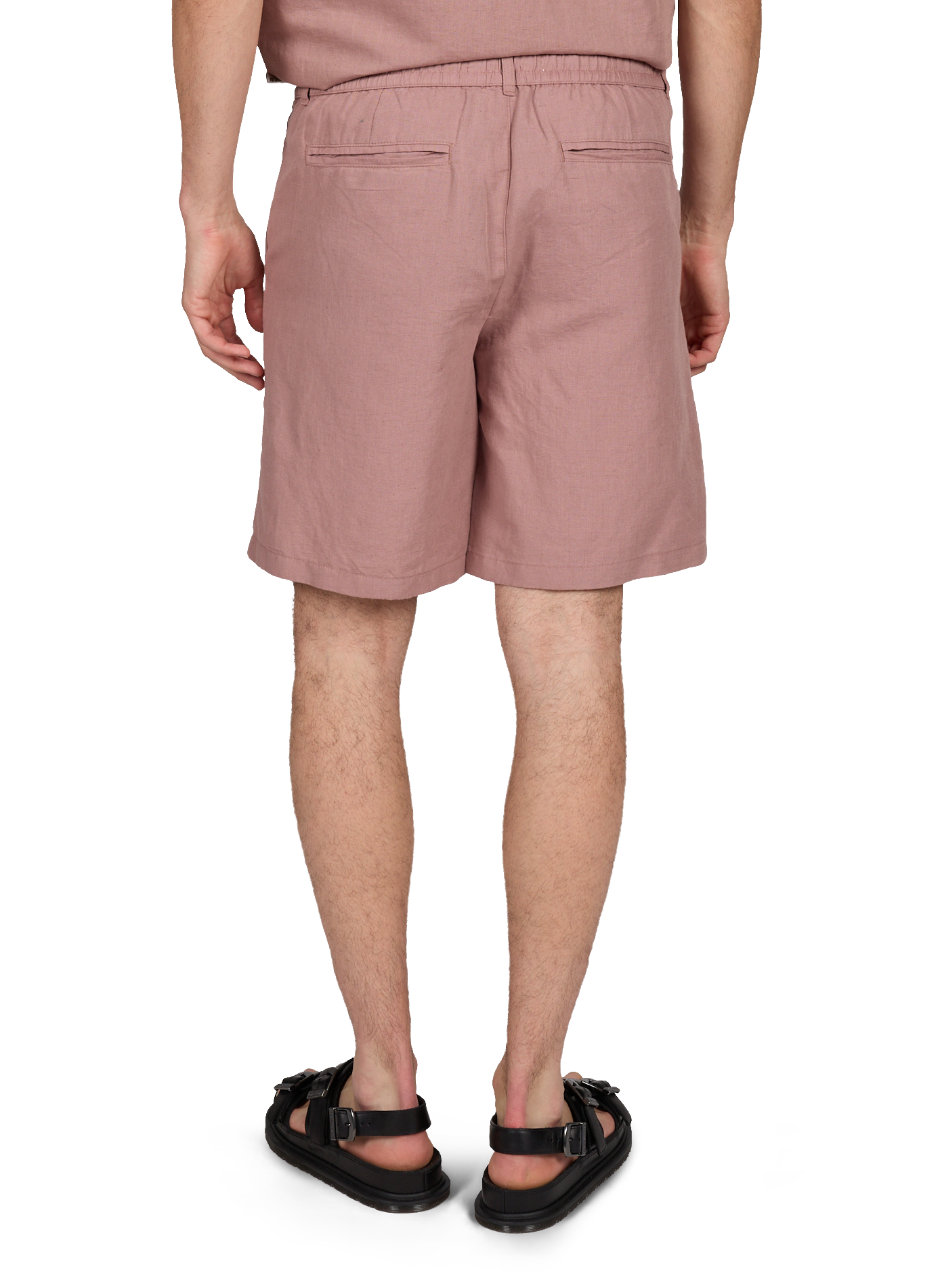 Kurzer Leinen- und Baumwollrock MINIMUM Rosa