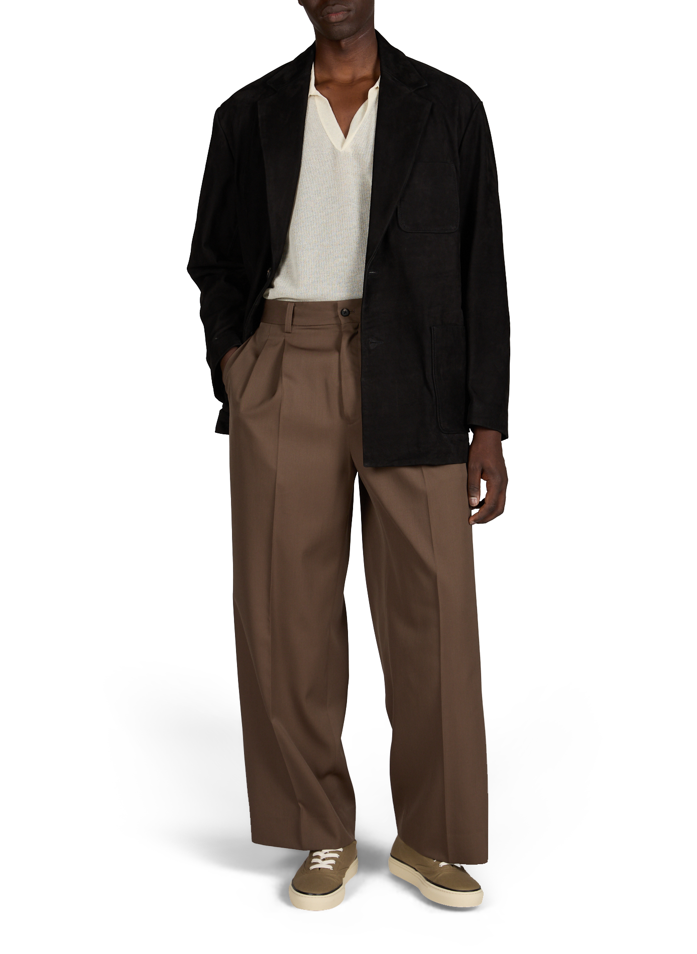 Veste de blazer en cuir SSSTEIN Noir