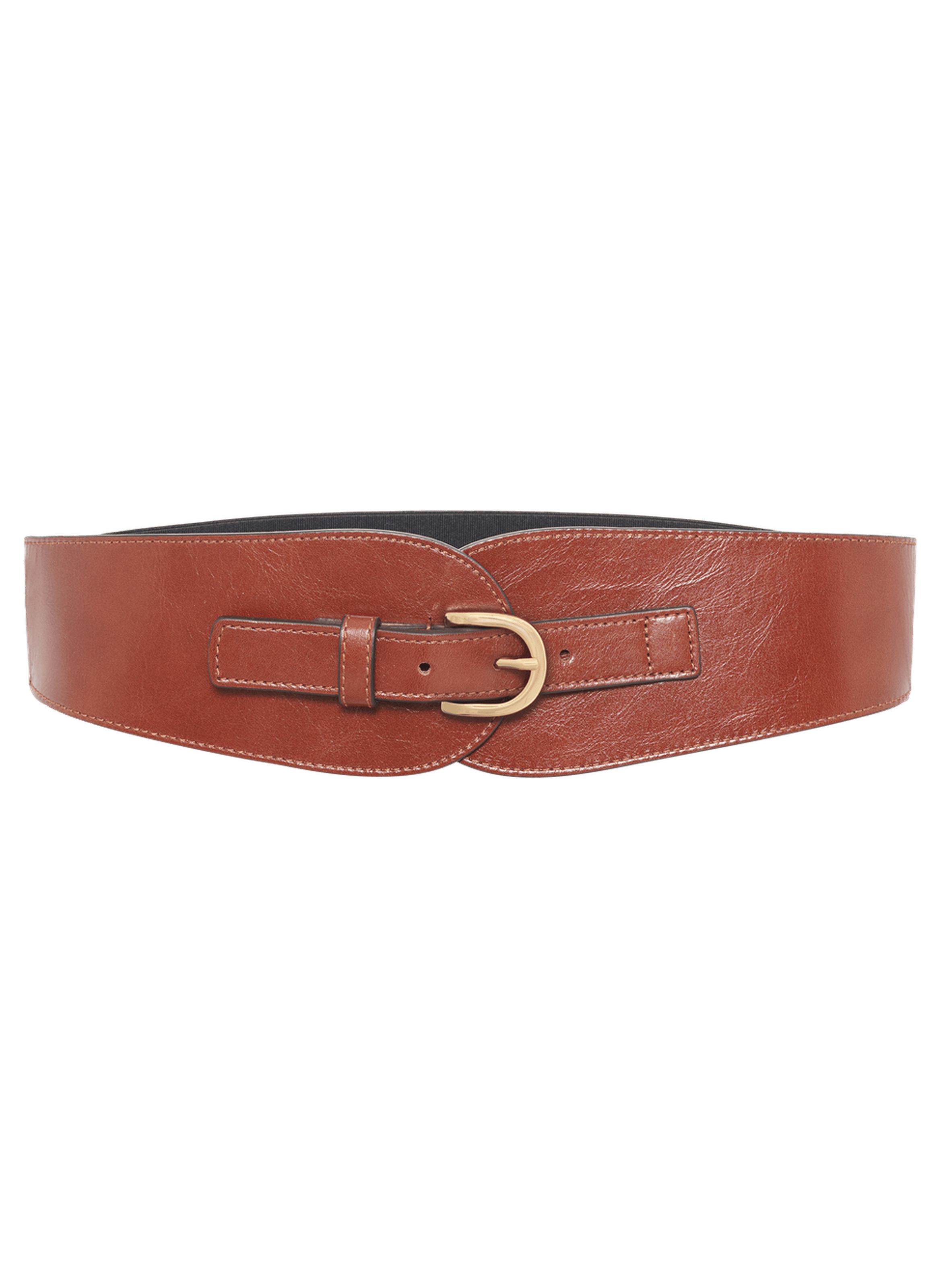 Ceinture corset en cuir façon box - olympe GERARD DAREL Marron