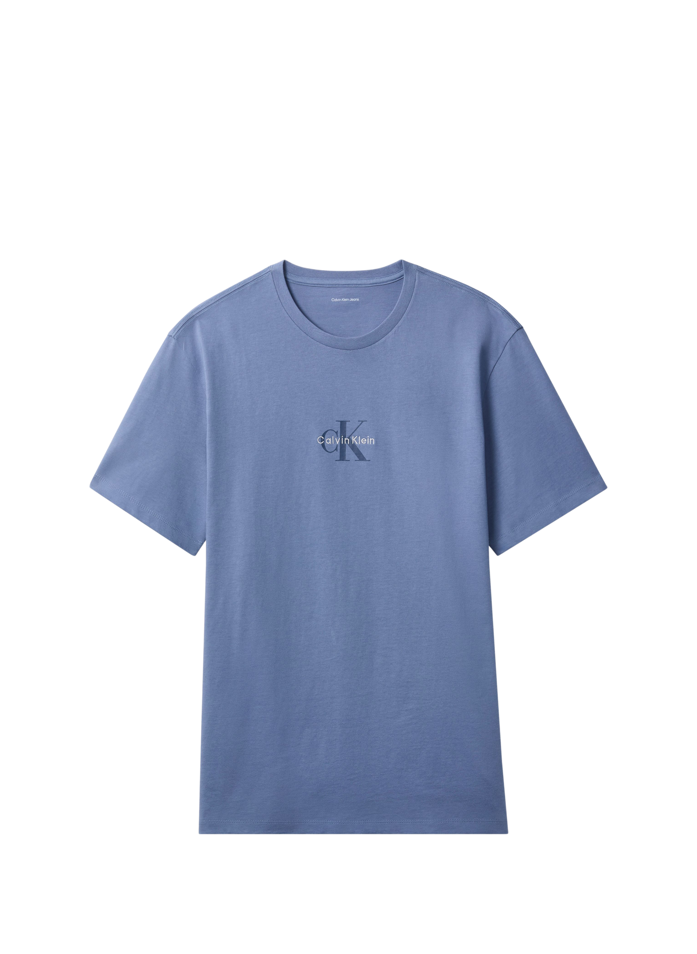 Biker-style cotton t-shirt CALVIN KLEIN Blue