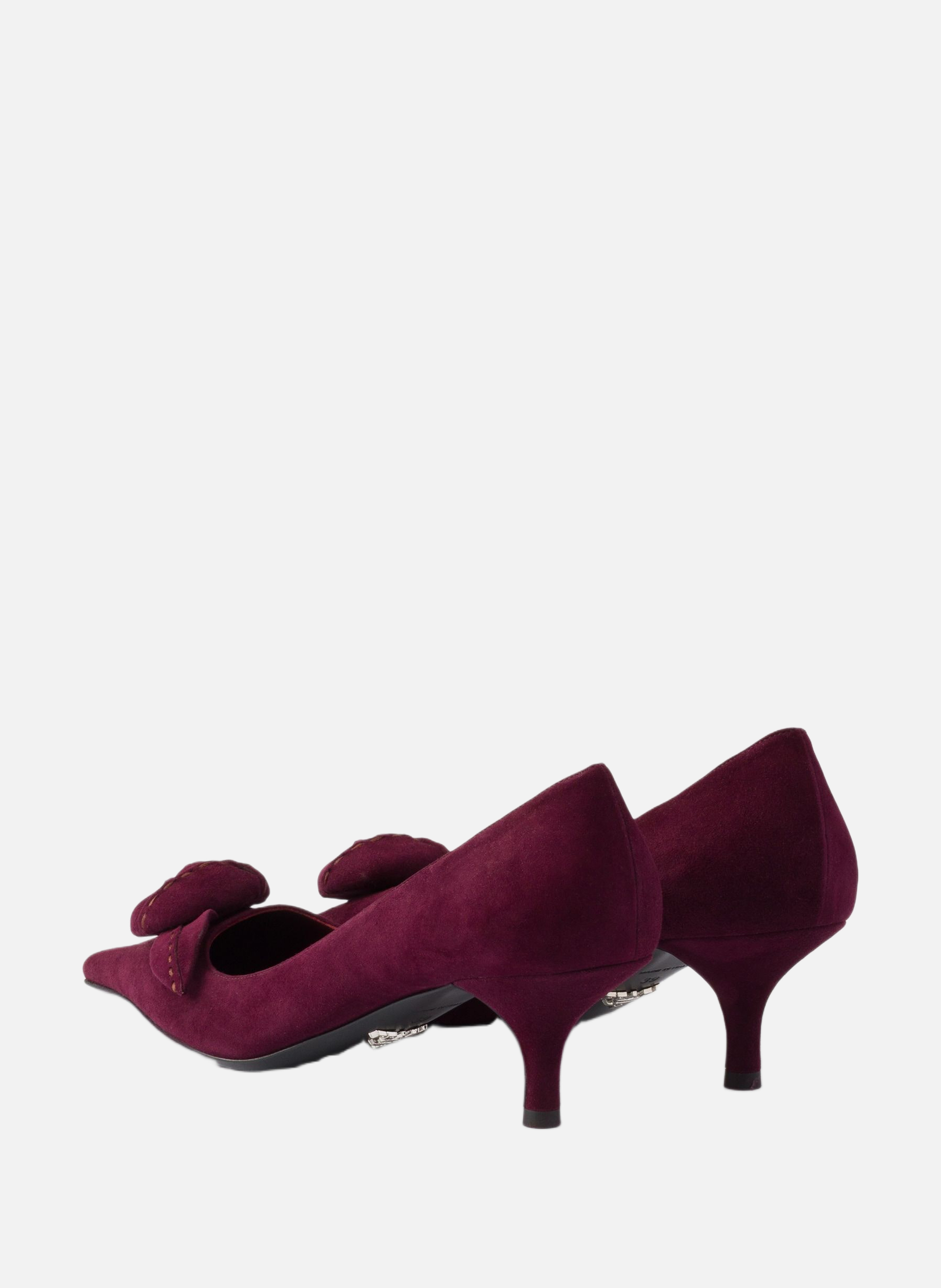 Escarpins en veau velours PRADA Rouge