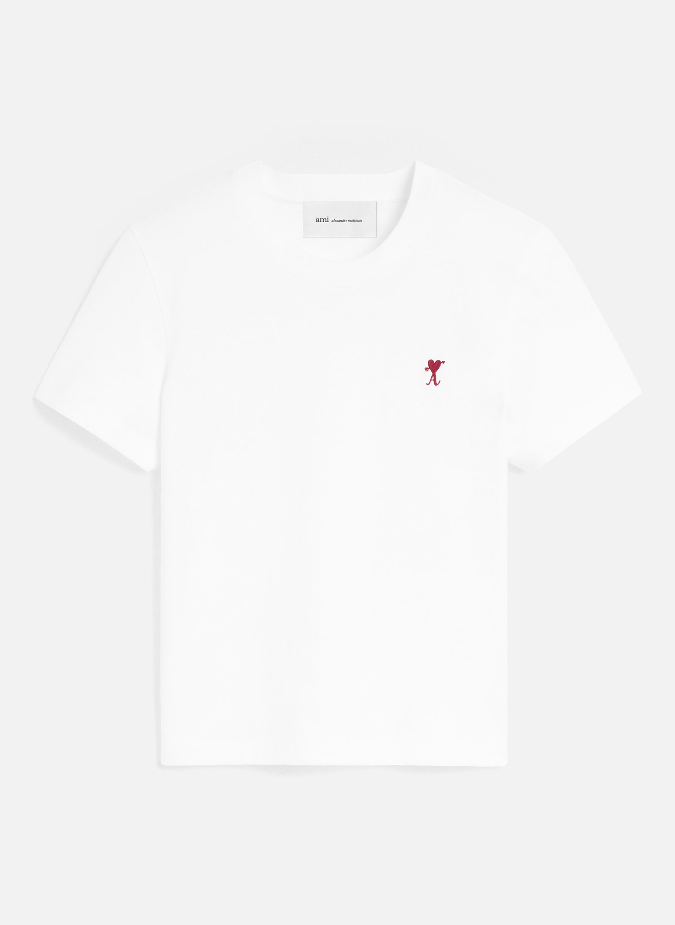T-shirt ami de coeur en coton AMI PARIS Blanc