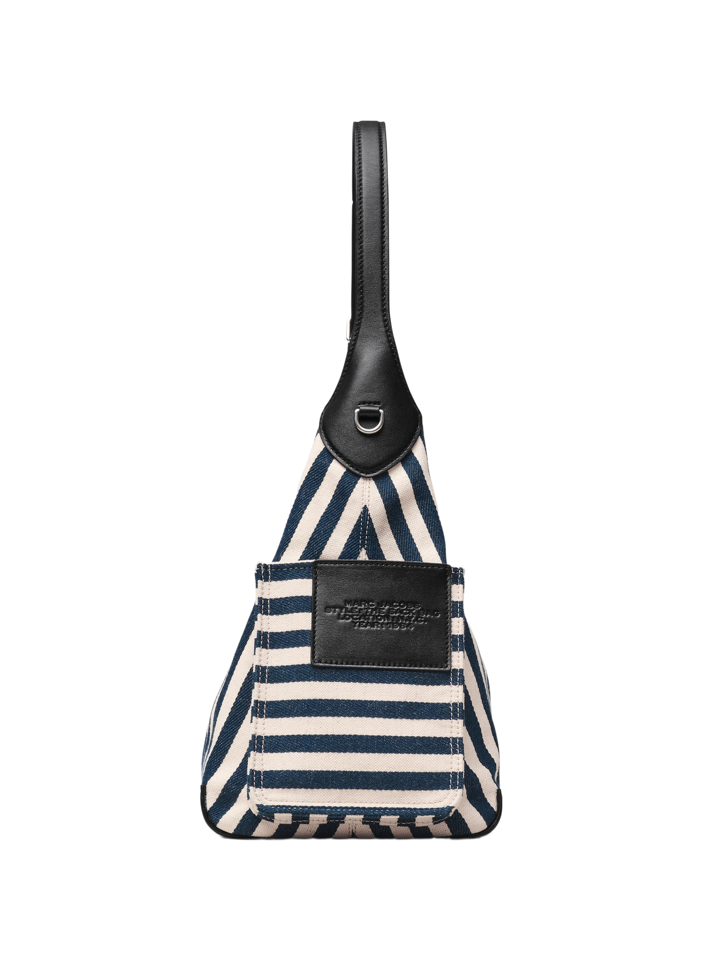 Sac The Stripe Canvas Belted en coton et lin MARC JACOBS Bleu