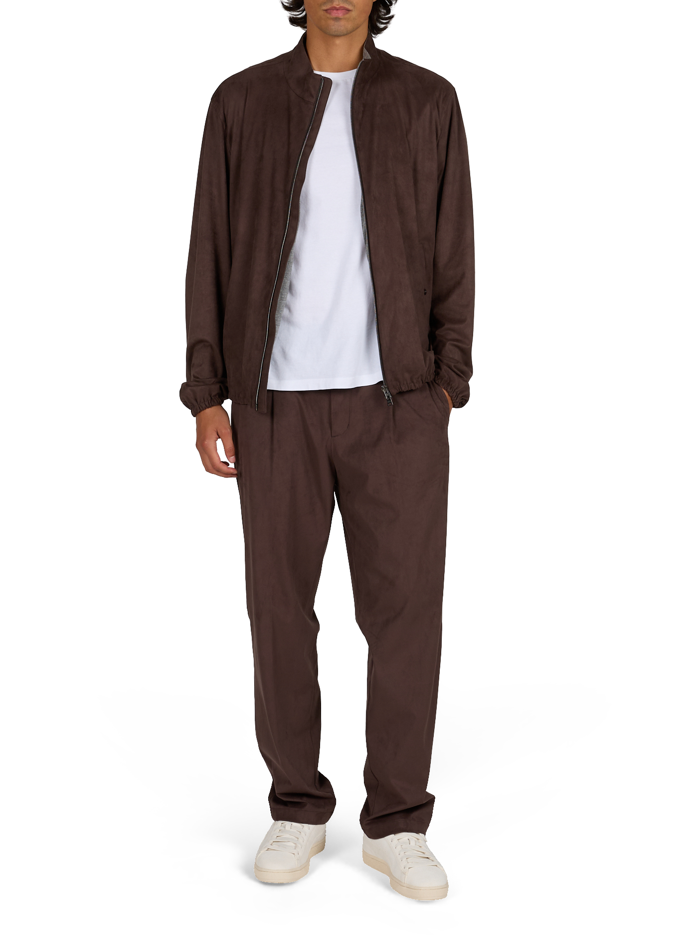 Straight jacket with high collar HERNO Brown