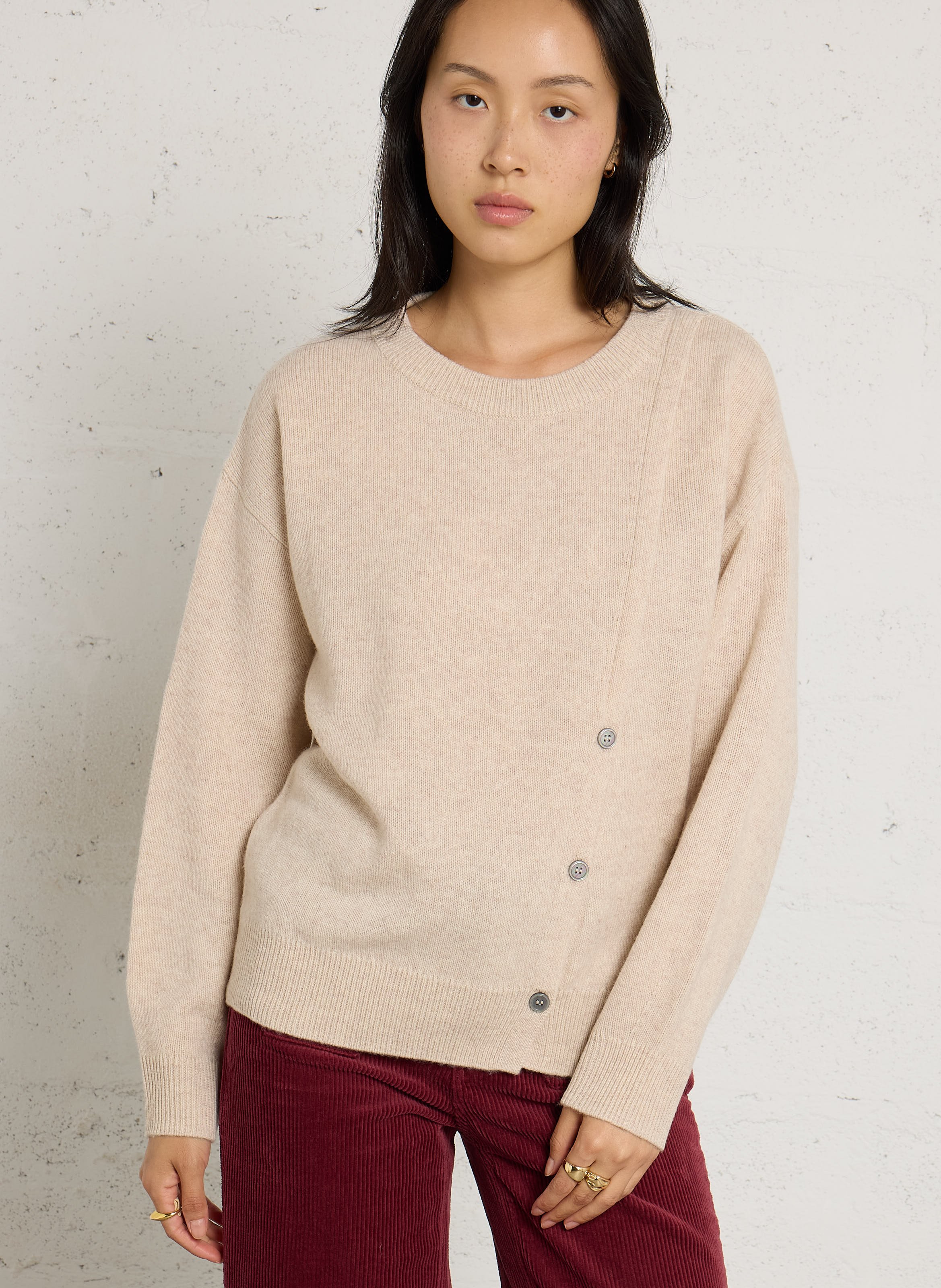 Pull oversize en laine abby MAISON 123 Blanc