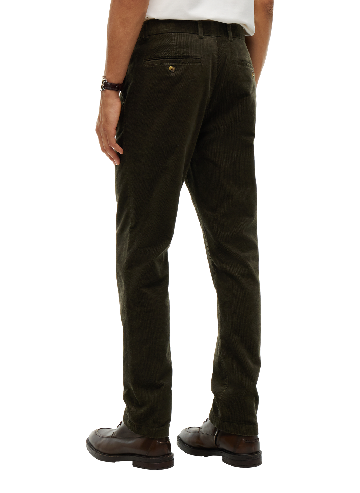 Pantalon droit en velours côtelé TOMMY HILFIGER Kaki