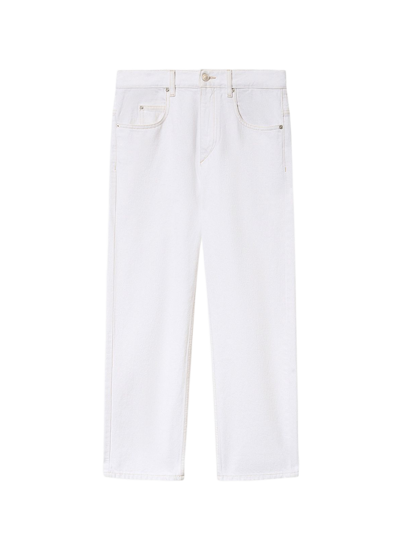 Dakota 7/8 length cotton denim jeans ISABEL MARANT White