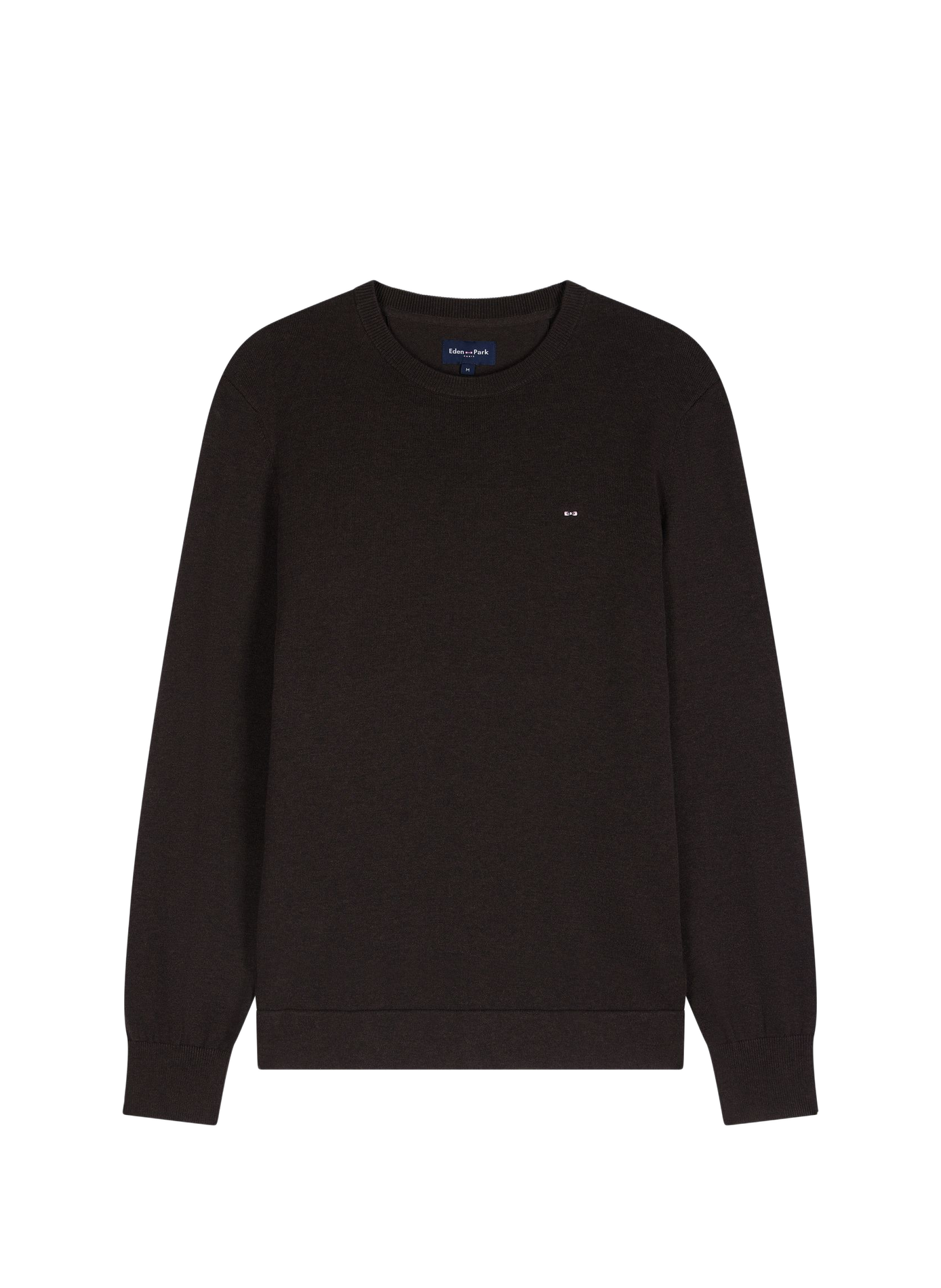 Pull col rond en coton mélangé EDEN PARK Brown