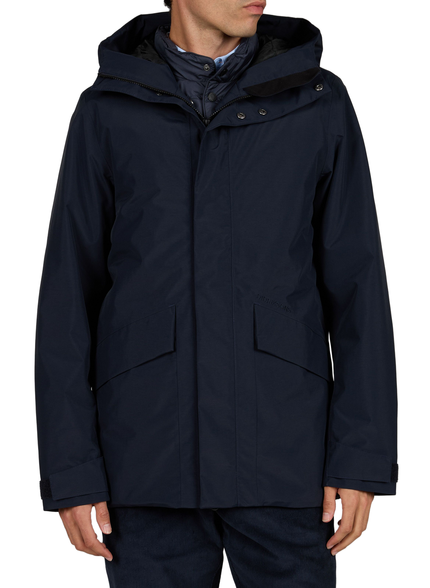 Parka droite à capuche unie DIDRIKSONS Bleu