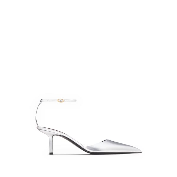 Escarpins en cuir métallisé