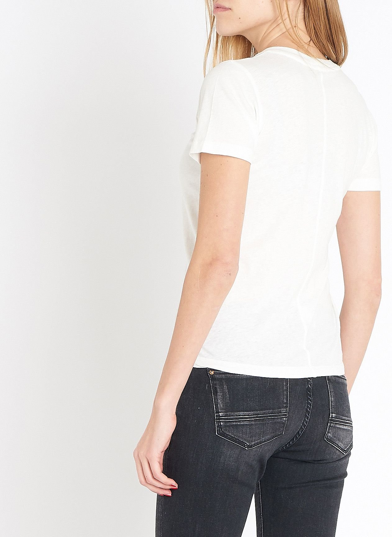 Tee-shirt col rond en coton gamipy AMERICAN VINTAGE Blanc