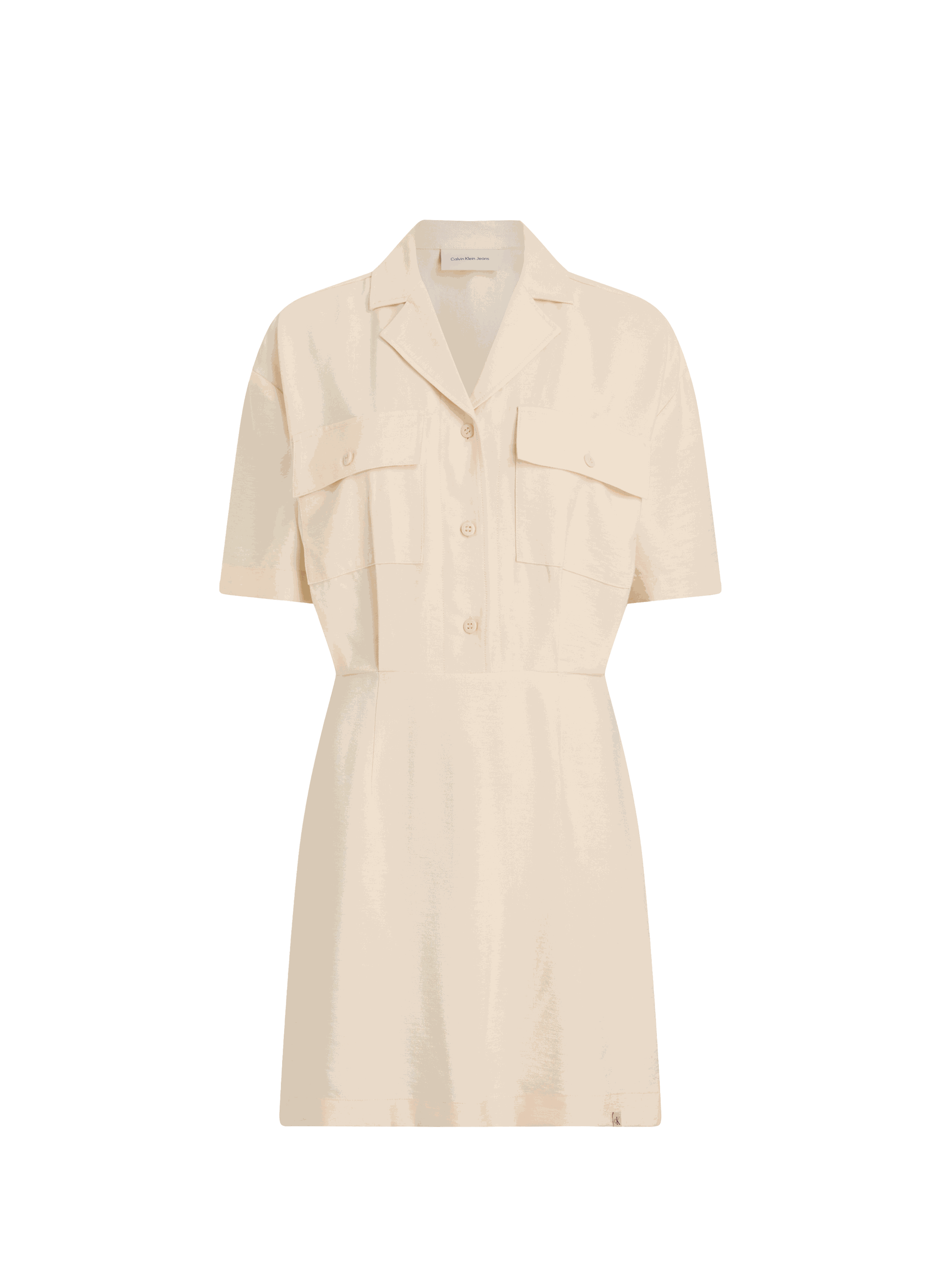 Robe chemise courte CALVIN KLEIN Beige