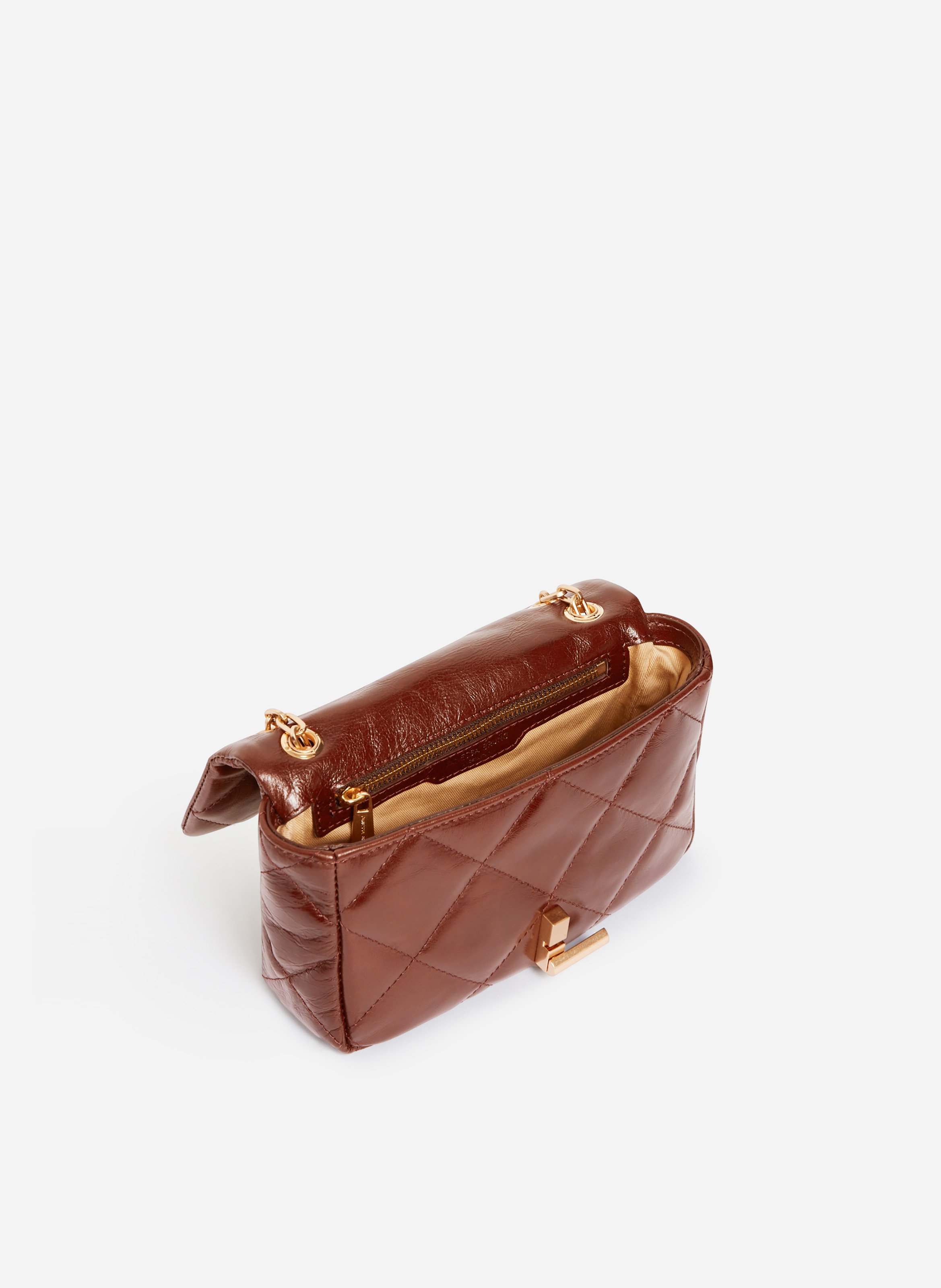 Moyen sac moon en cuir VANESSA BRUNO Marron