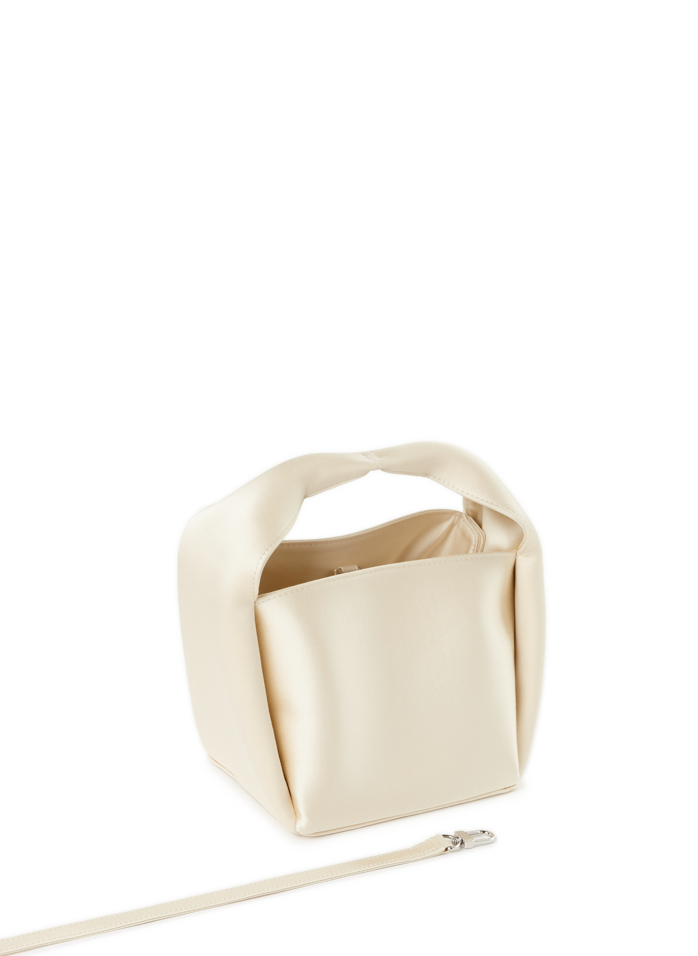 Small satin bucket bag TOTEME Beige