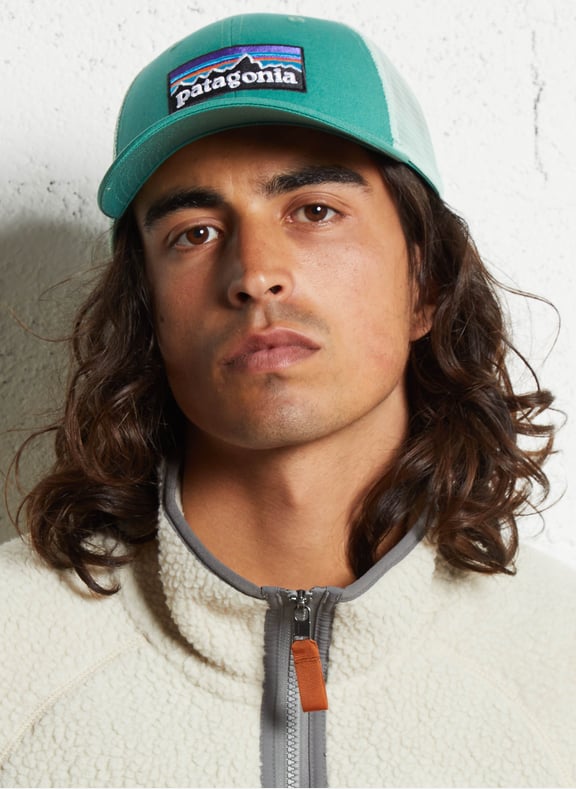 Casquette brodée en coton et mesh Vert by PATAGONIA PATAGONIA Casquette brodée en coton et mesh Vert