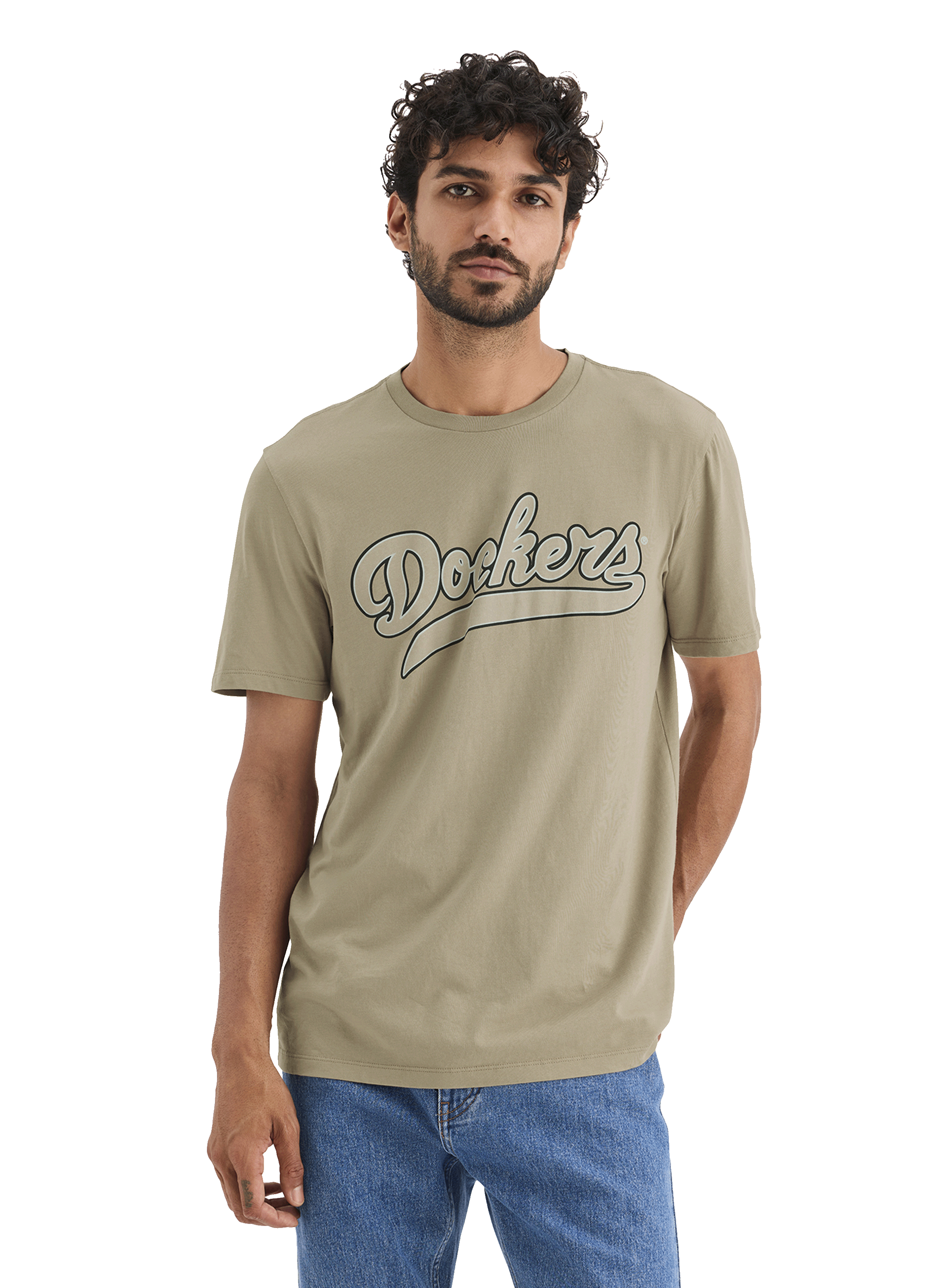 DOCKERS T-shirt à logo en coton Beige