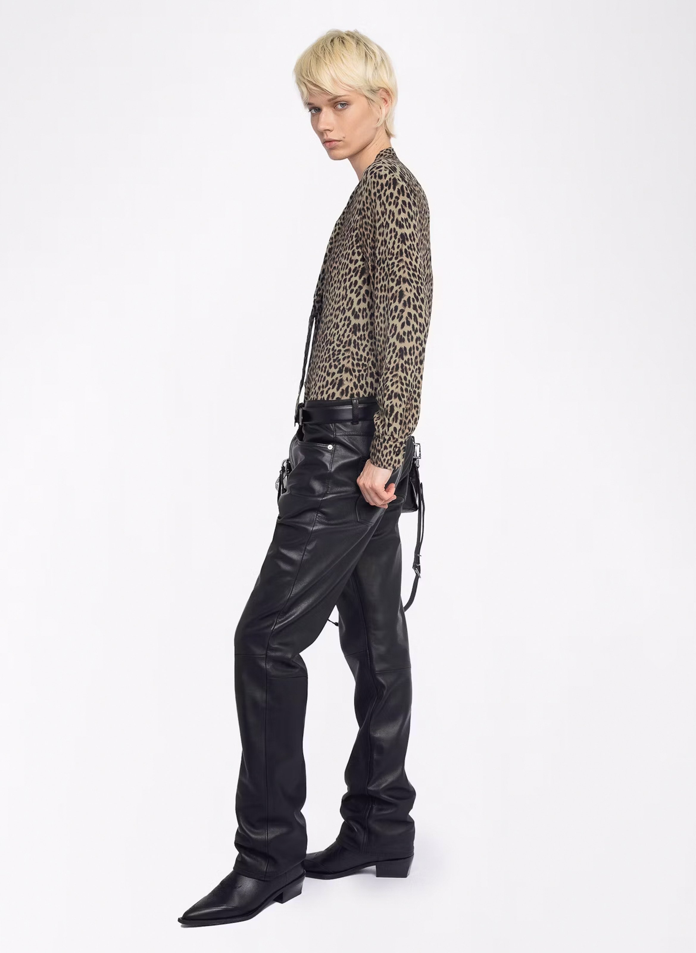 Chemise en satin imprimé tulba ZADIG&VOLTAIRE Vert