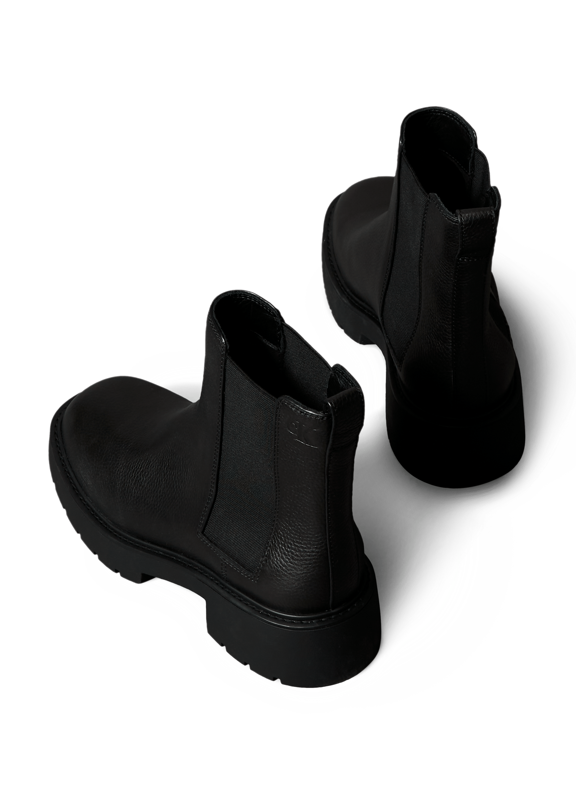 Lederstiefeletten CALVIN KLEIN Schwarz