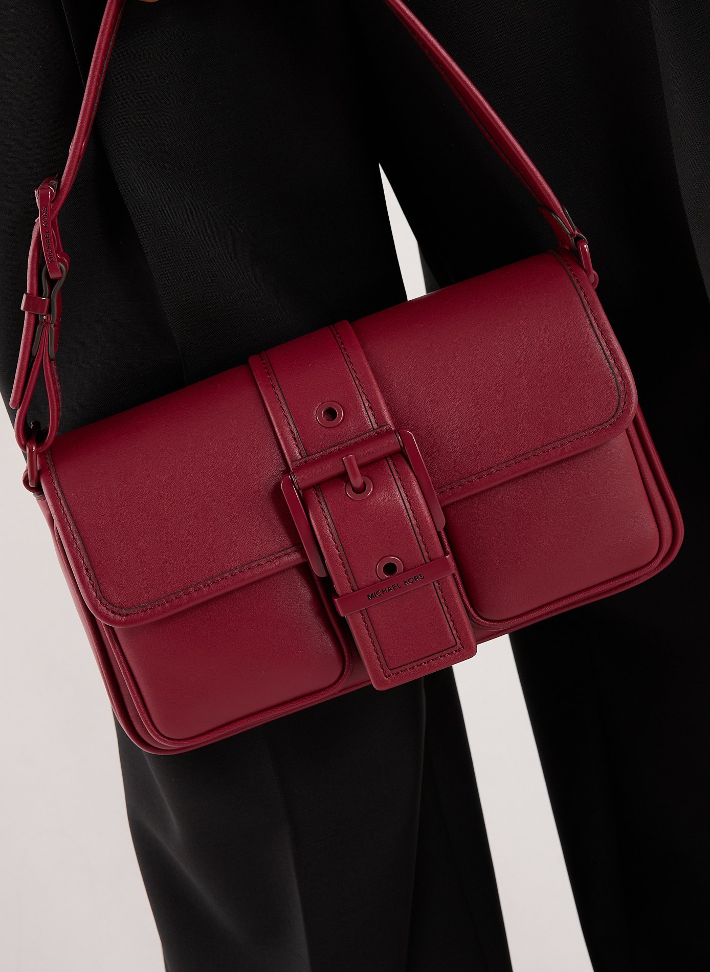 Cleo leather handbag MICHAEL KORS Red