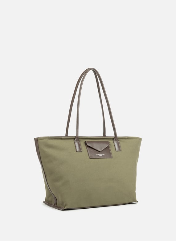 Sac cabas épaule - canvas kba | Kaki by LANCASTER Sac cabas épaule - canvas kba Kaki