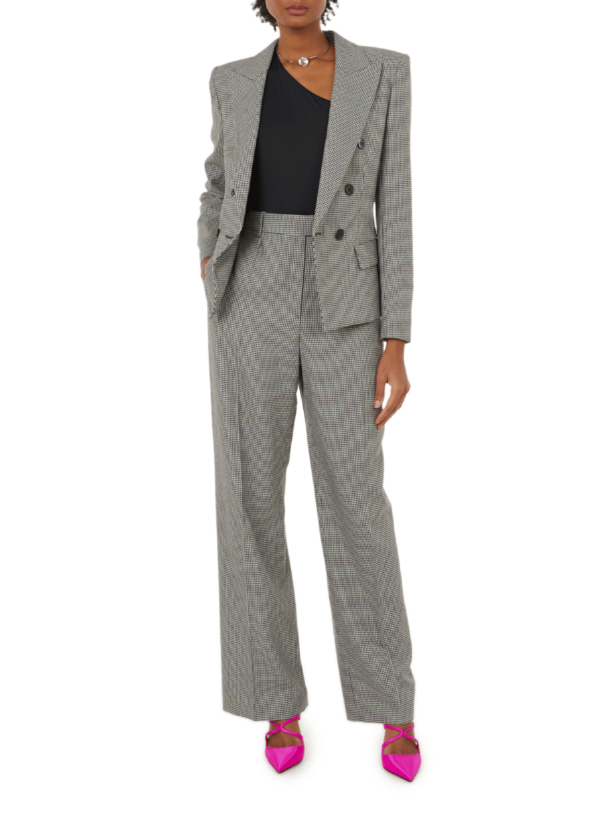 Wide-leg checked trousers  ALEXANDRE VAUTHIER Grey