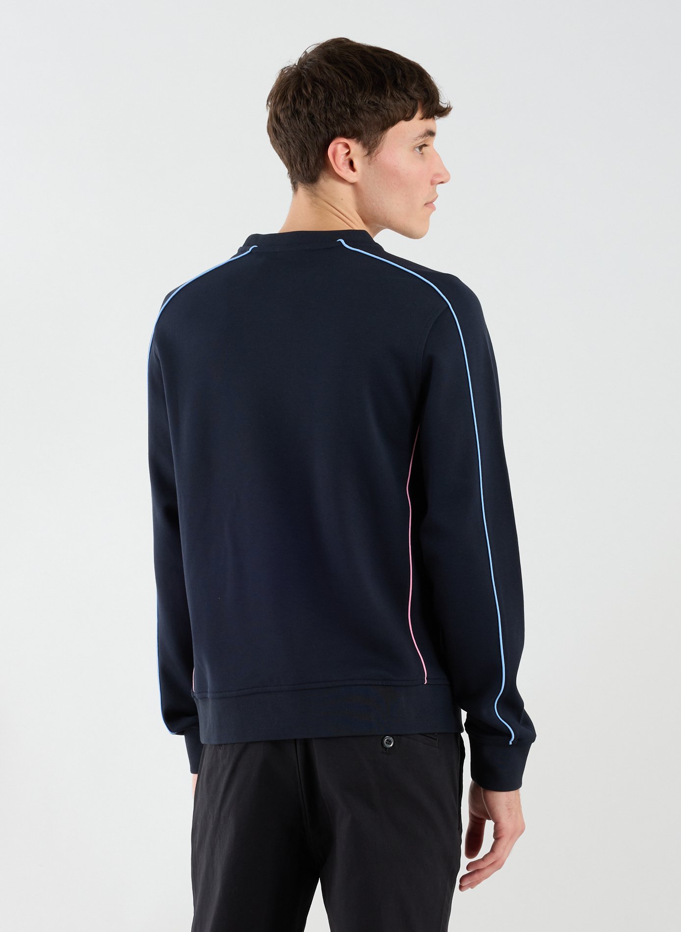 Cotton-blend round-neck jumper EDEN PARK Pink