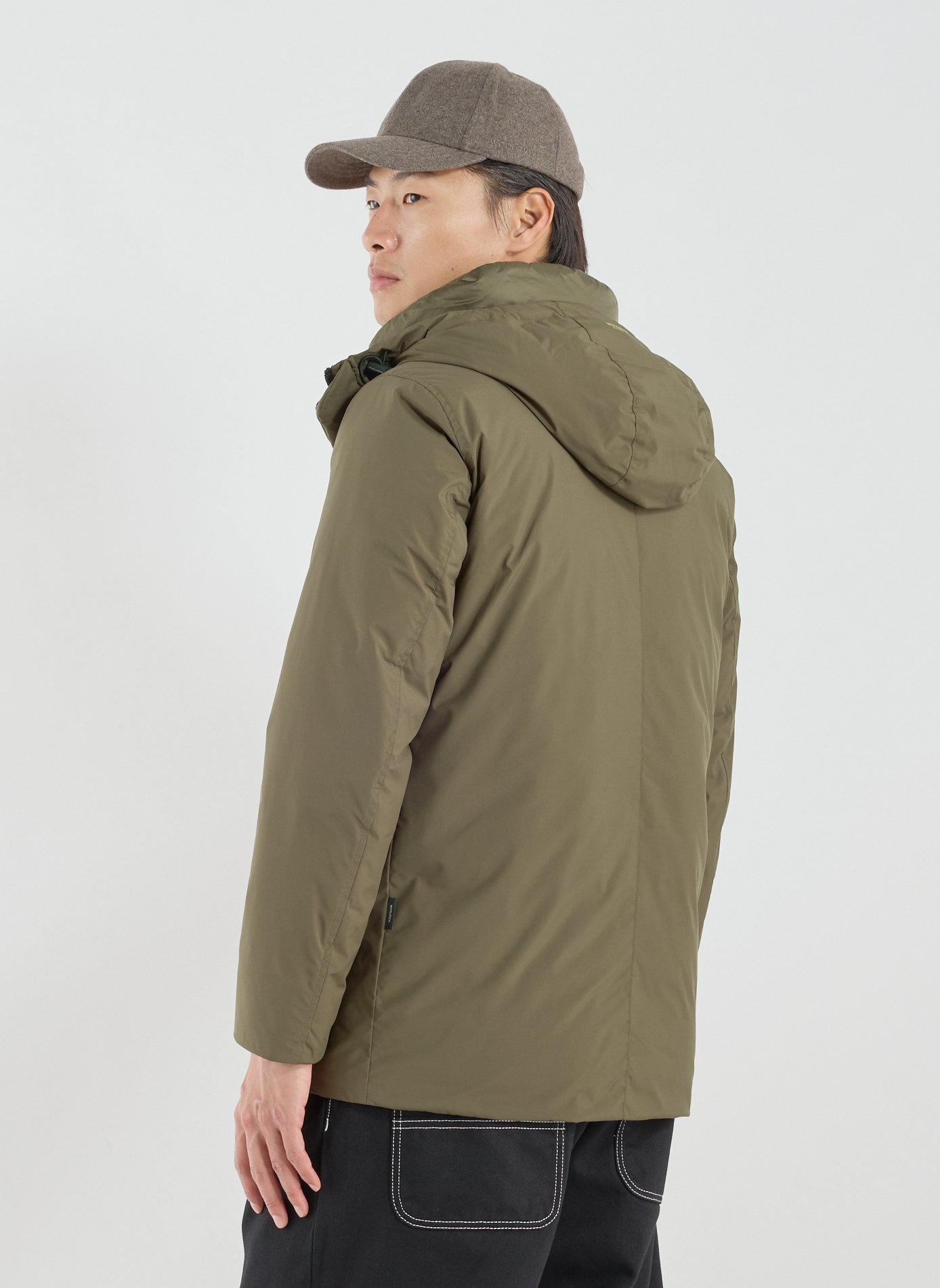 Parka droite à capuche WOOLRICH Vert