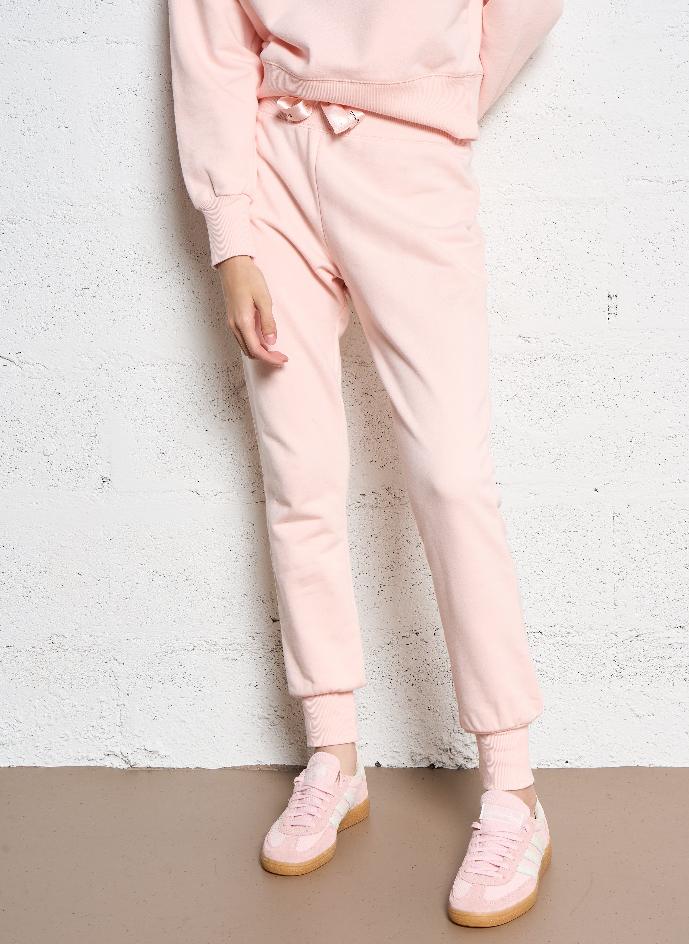 Jogging ajusté taille haute en molleton REPETTO Rose