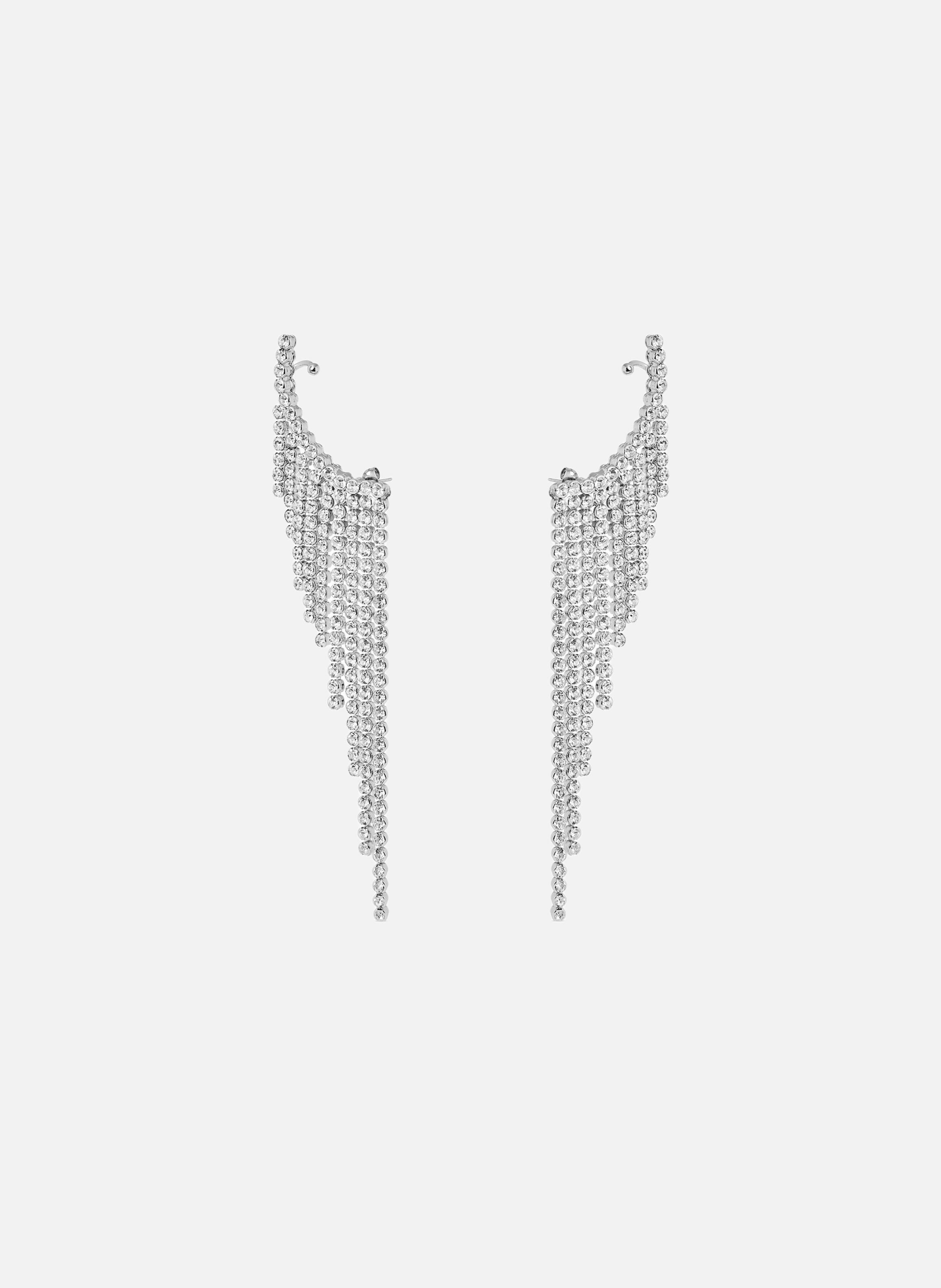 Boucles d’oreilles strass RABANNE Argent