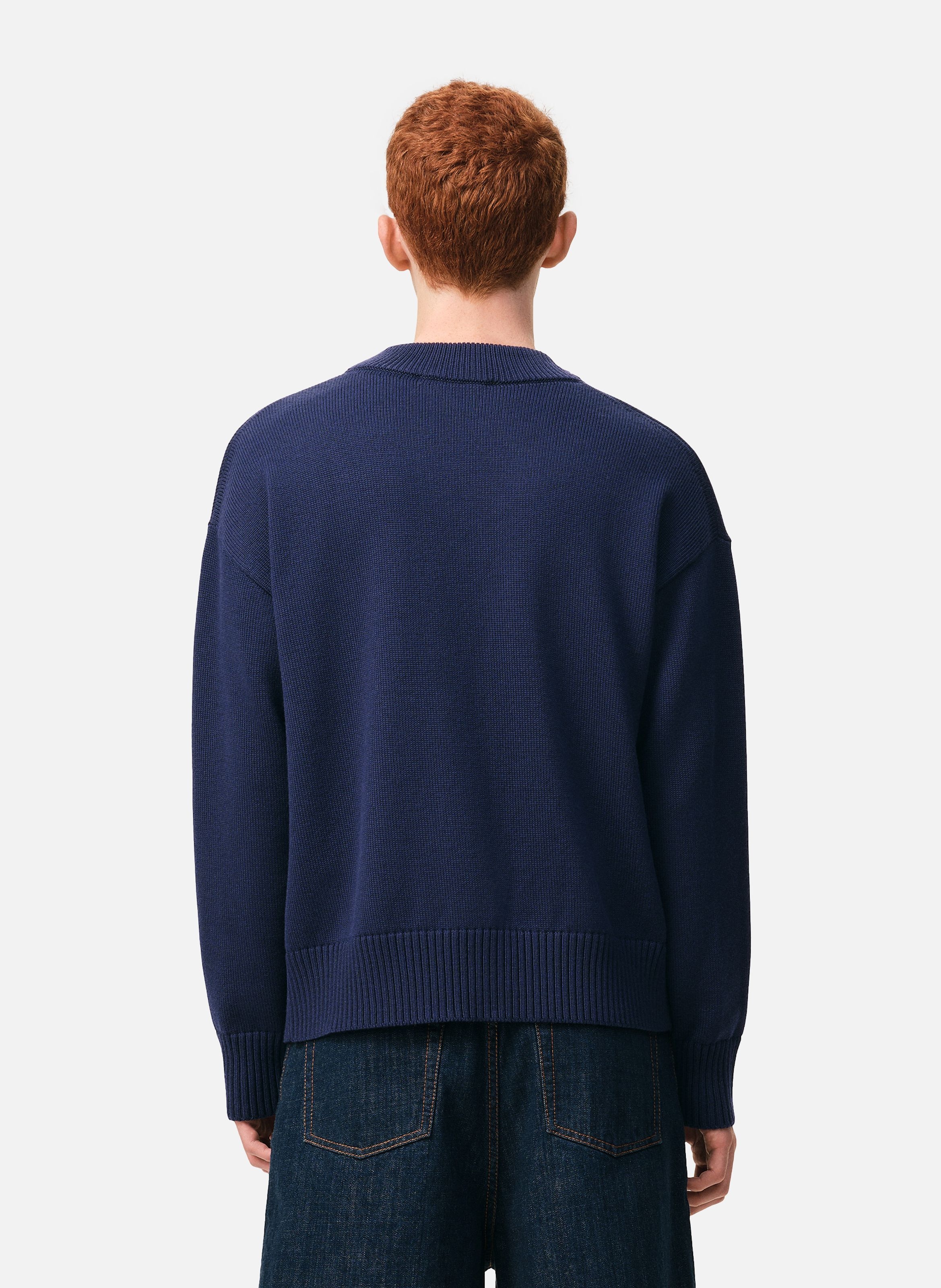 Cardigan ami de coeur en laine unisexe AMI PARIS Bleu