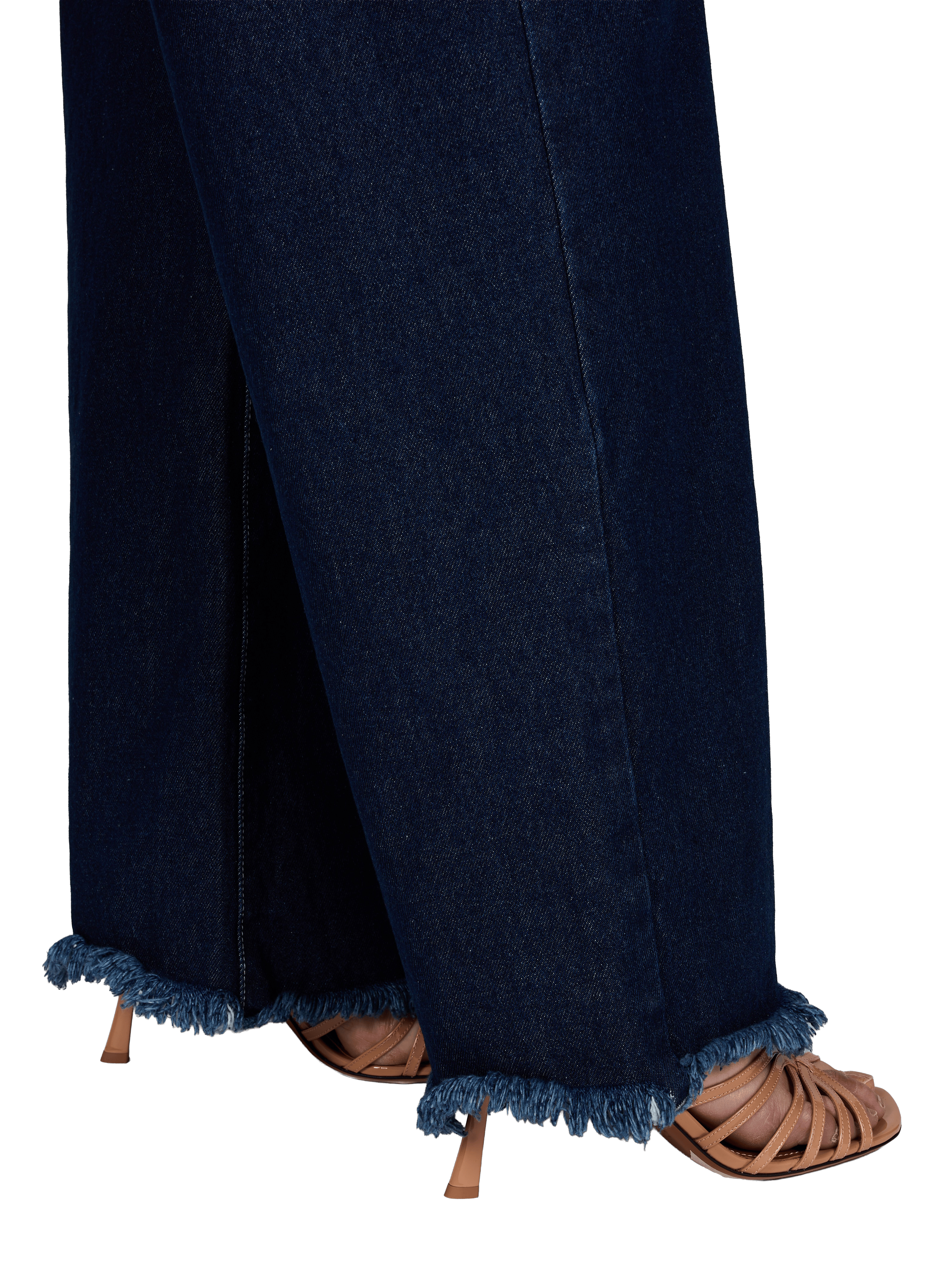 Jean large effiloché en coton MARQUES ALMEIDA Bleu